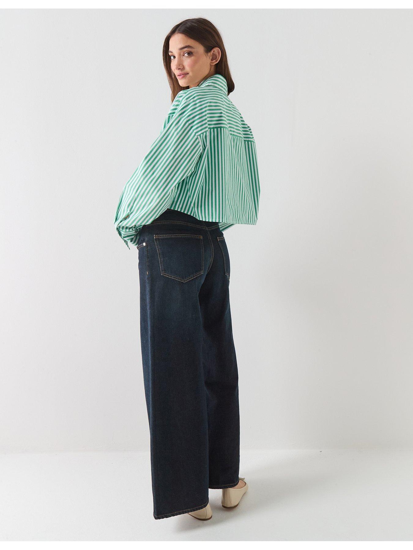 Image 2 of 6 of Calvin Klein Cropped Poplin Shirt