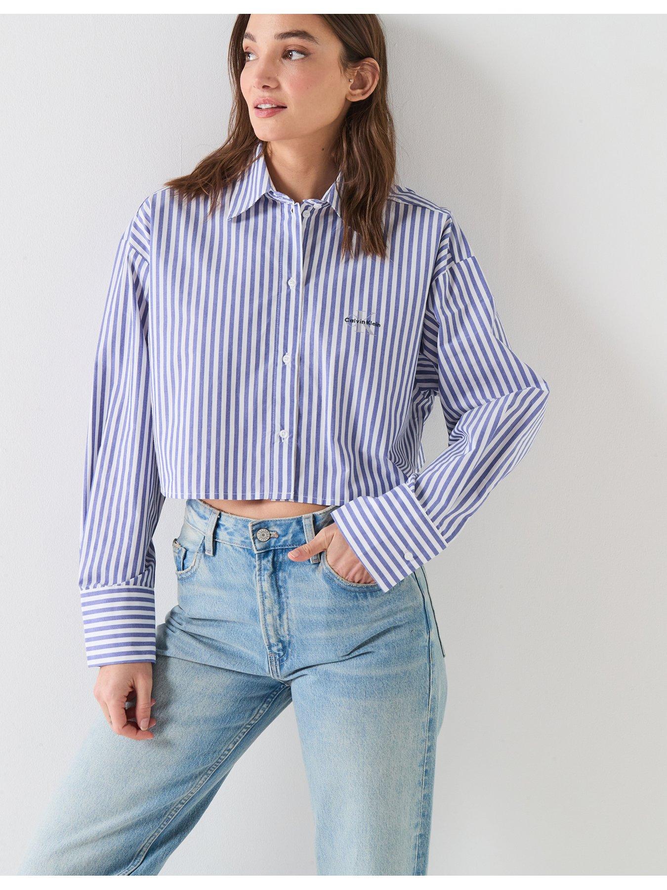 Calvin Klein Cropped Poplin Shirt