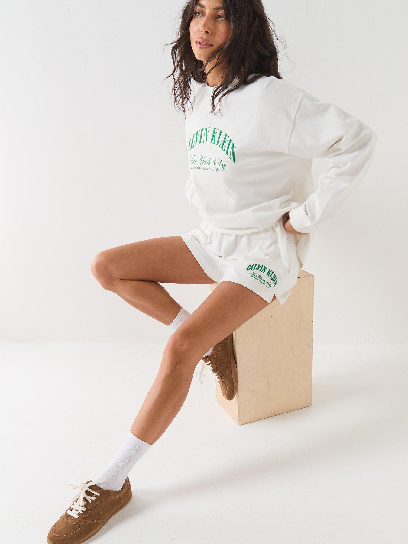 Image 6 of 6 of Calvin Klein Gx Jersey Short - White