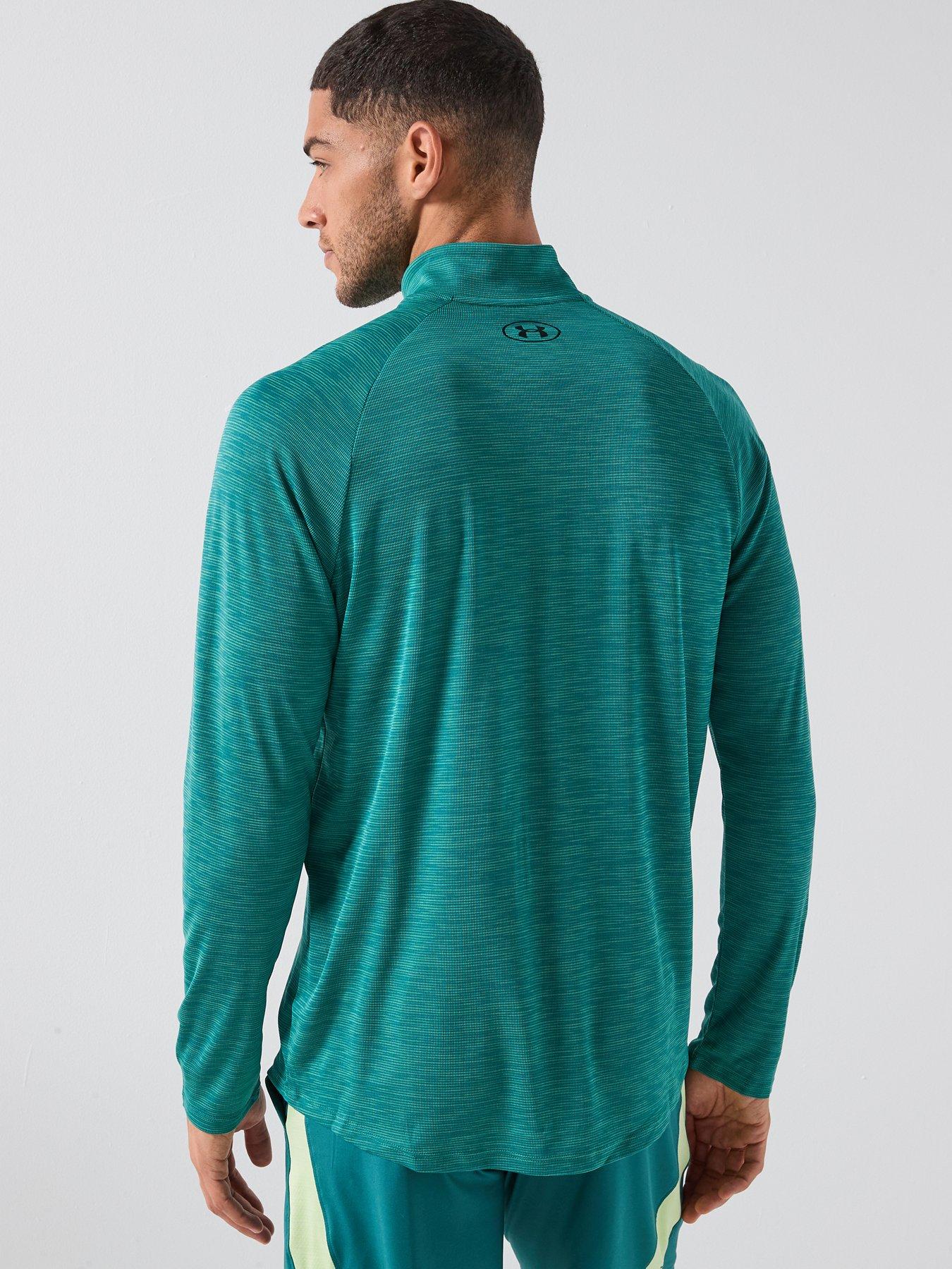  image of under-armour-mens-training-tech-12-zip-green
