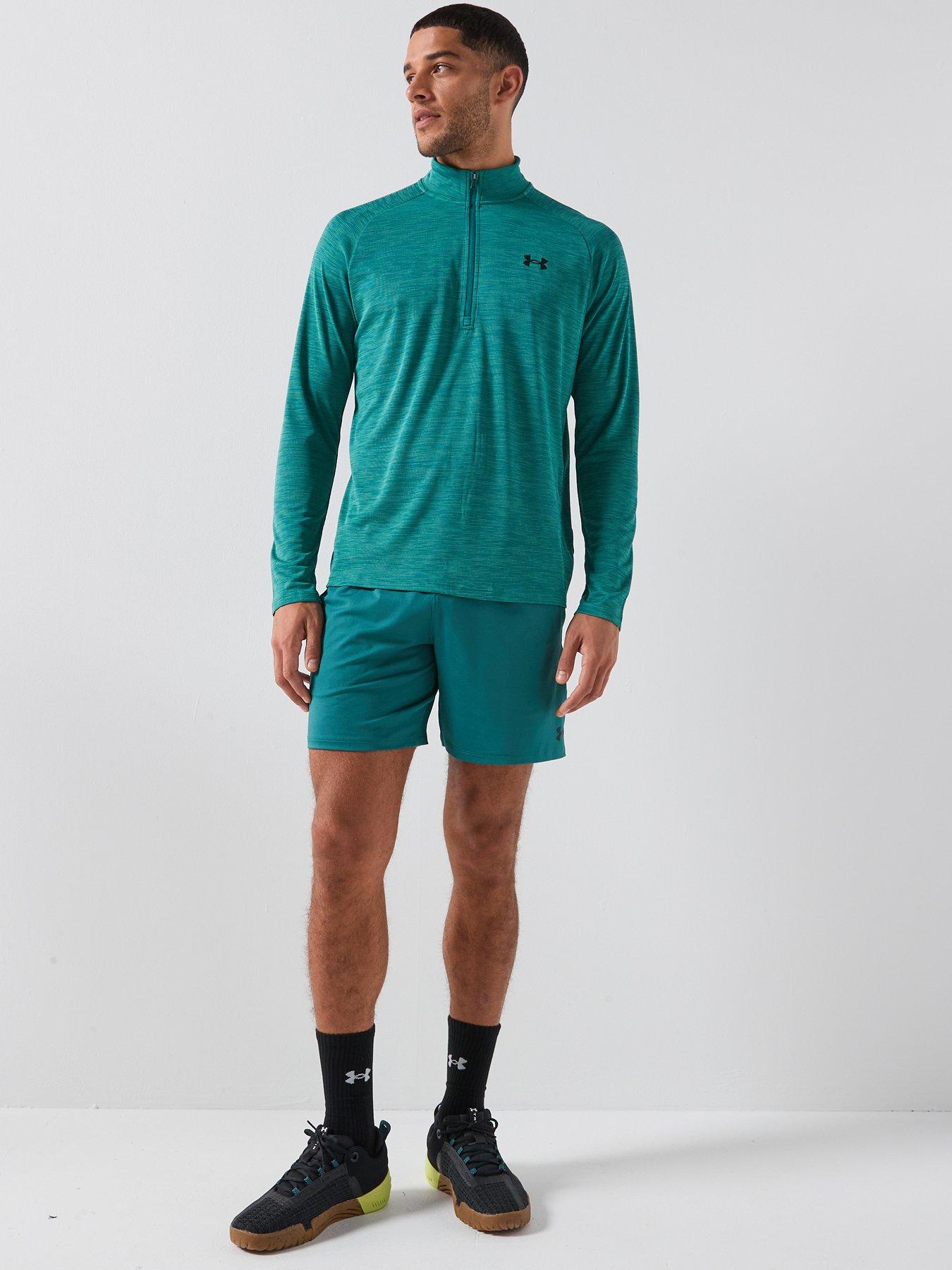  image of under-armour-mens-training-tech-12-zip-green