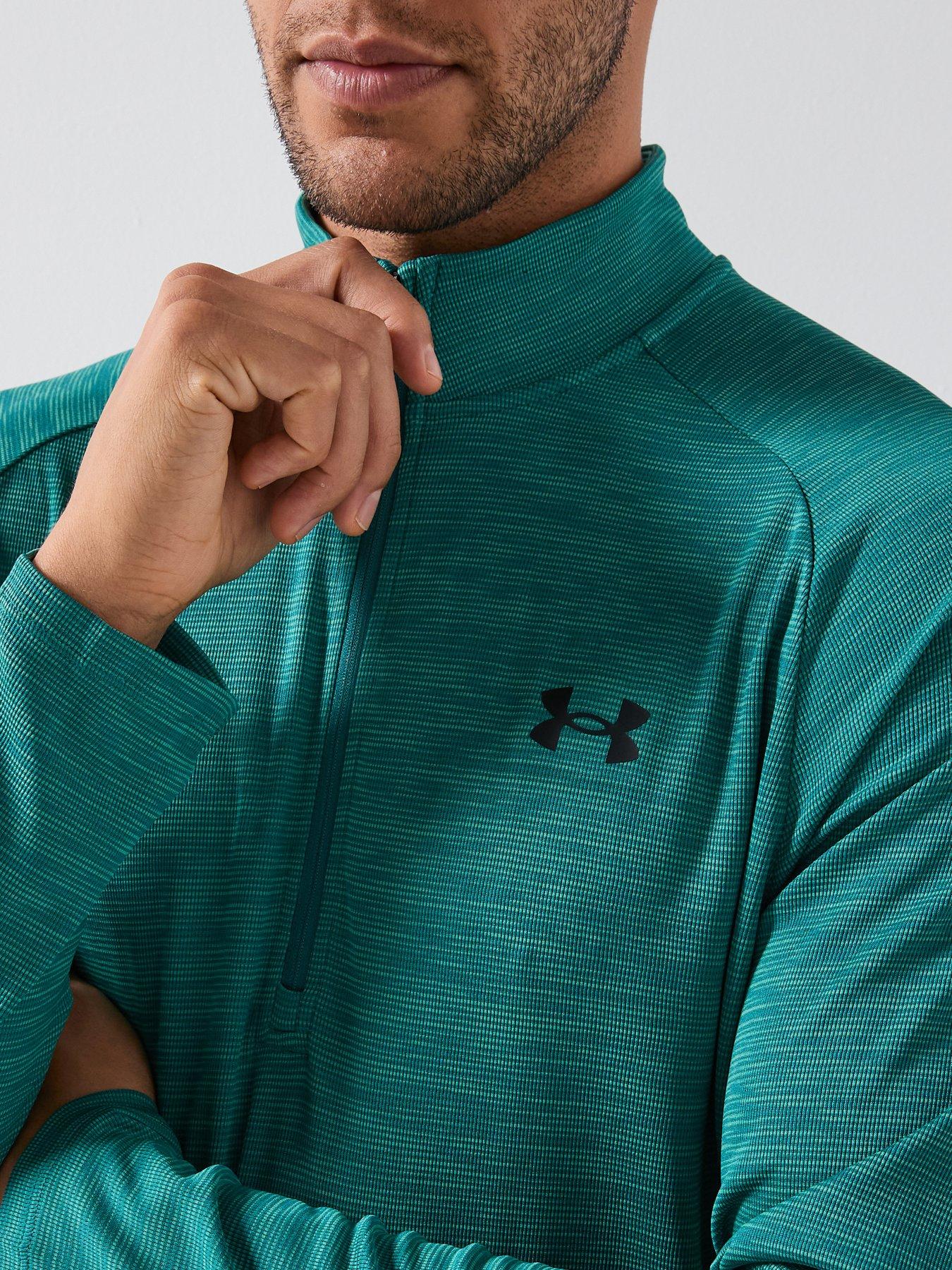  image of under-armour-mens-training-tech-12-zip-green