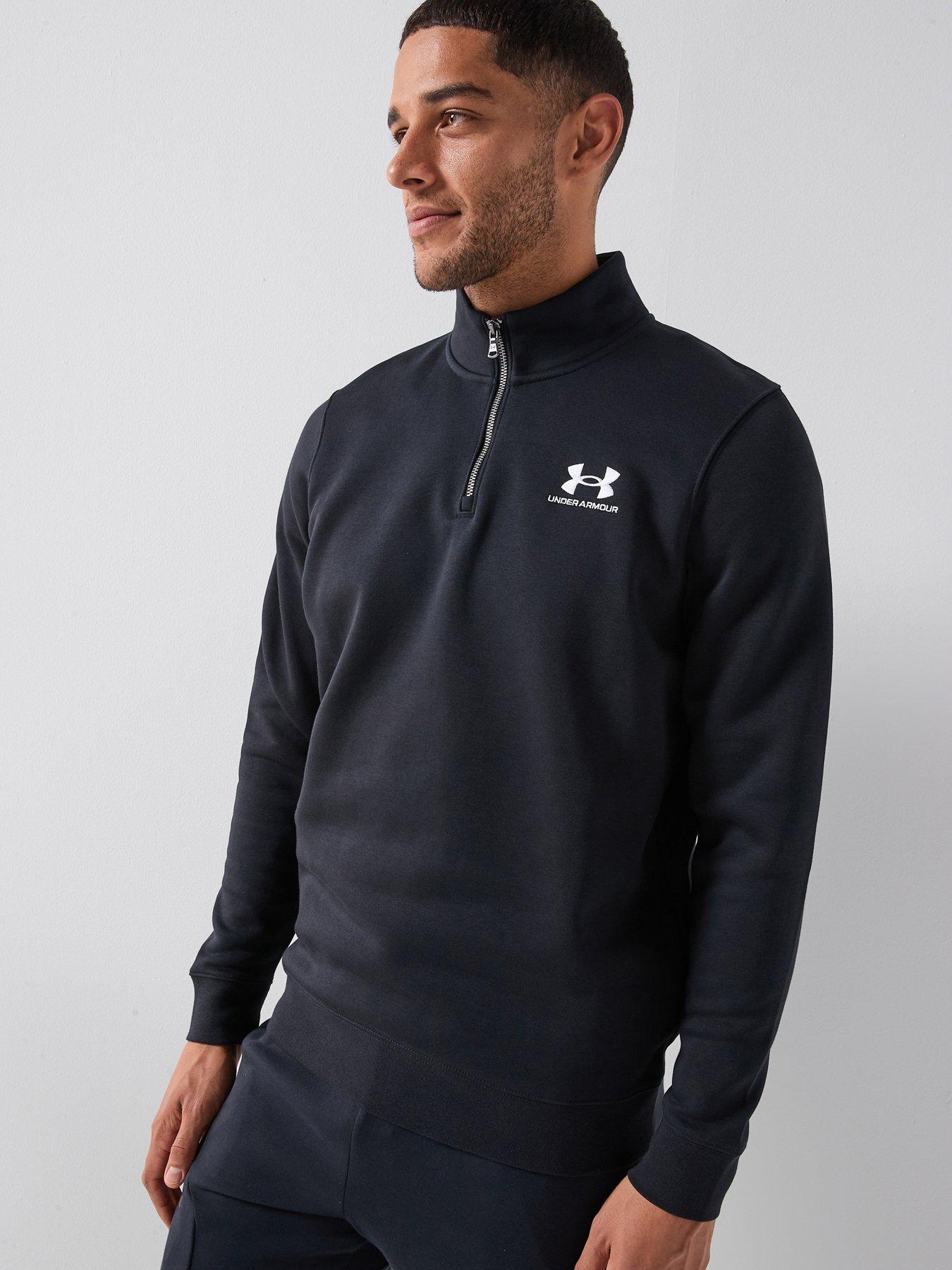 UNDER ARMOUR Mens Training Icon Fleece 1/4 Zip - Black