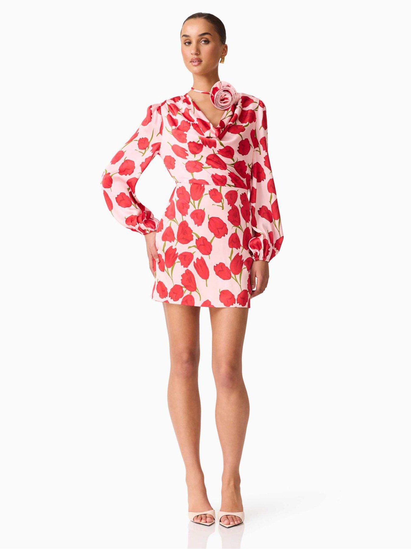 Elliatt Melia Long Sleeve Mini Dress - Pink