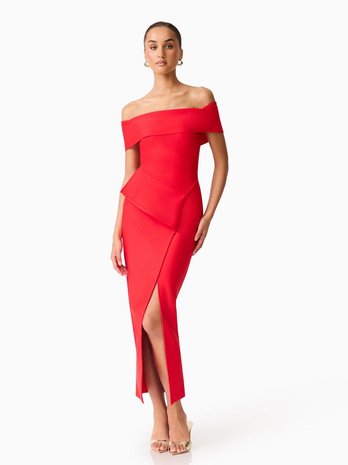 Elliatt Celia Off The Shoulder Gown - Red