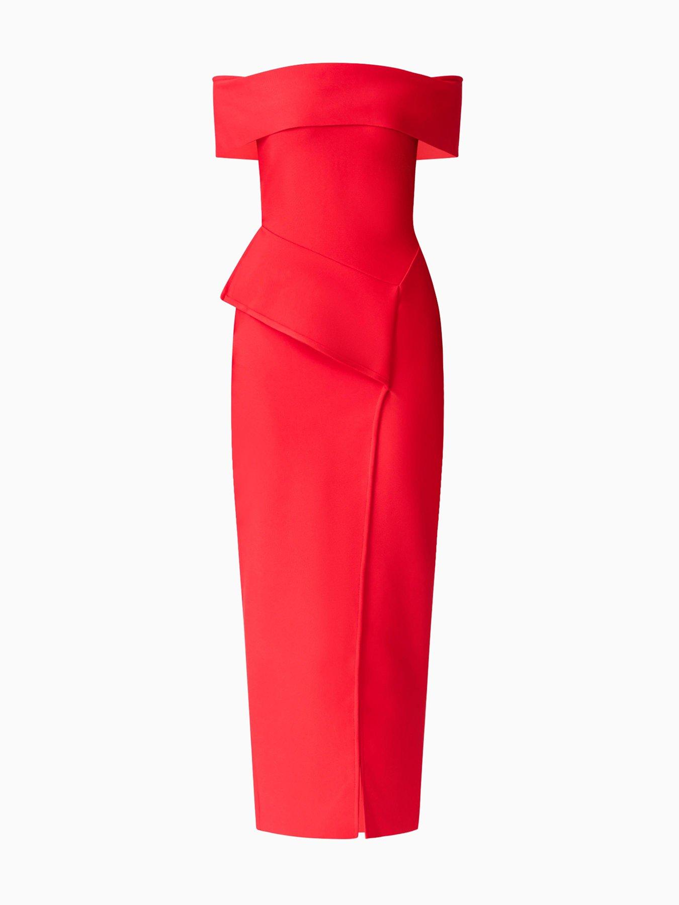 Image 5 of 5 of Elliatt Celia Off The Shoulder Gown - Red