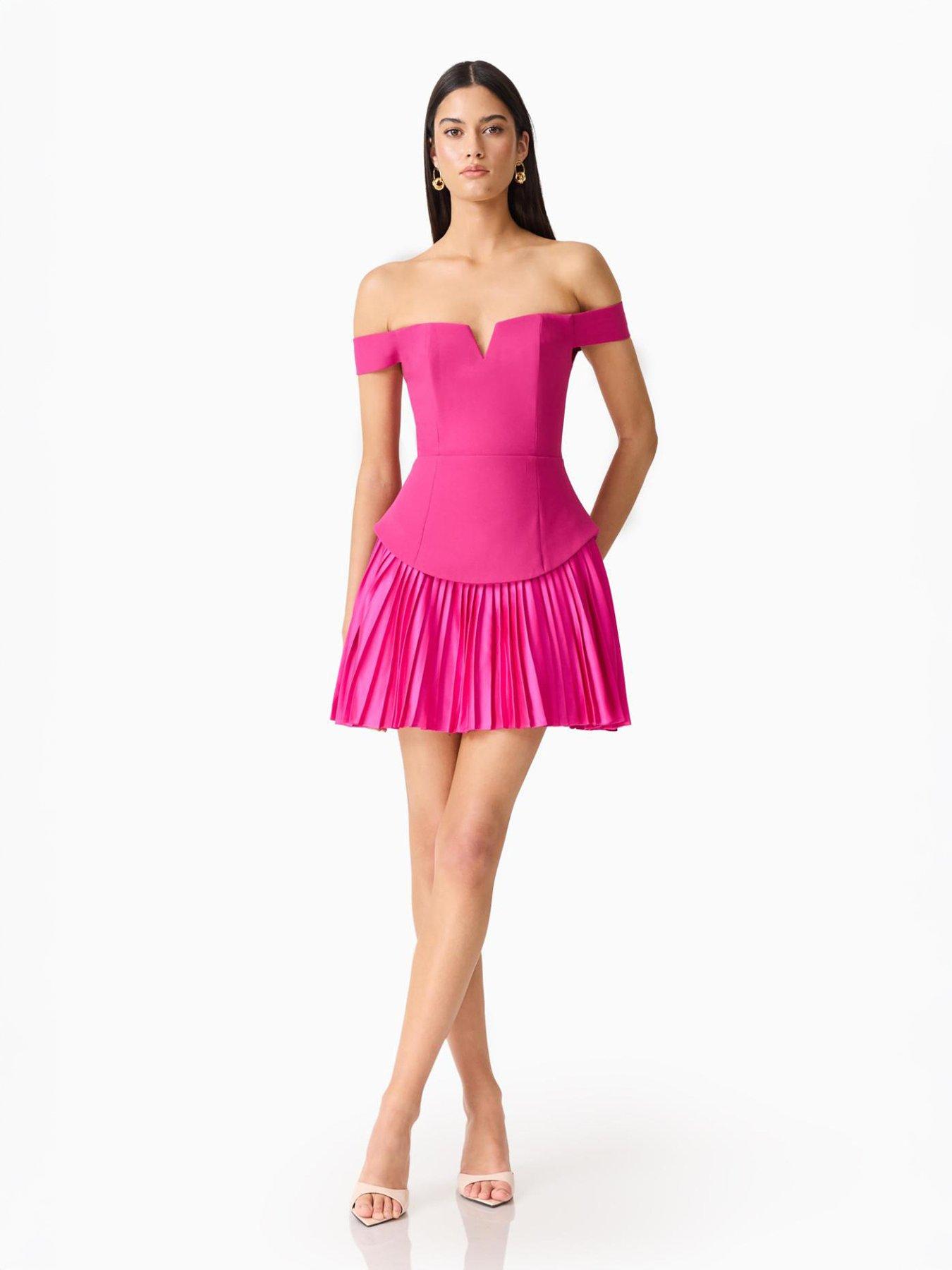 Elliatt Elva Off The Shoulder Mini Dress - Pink