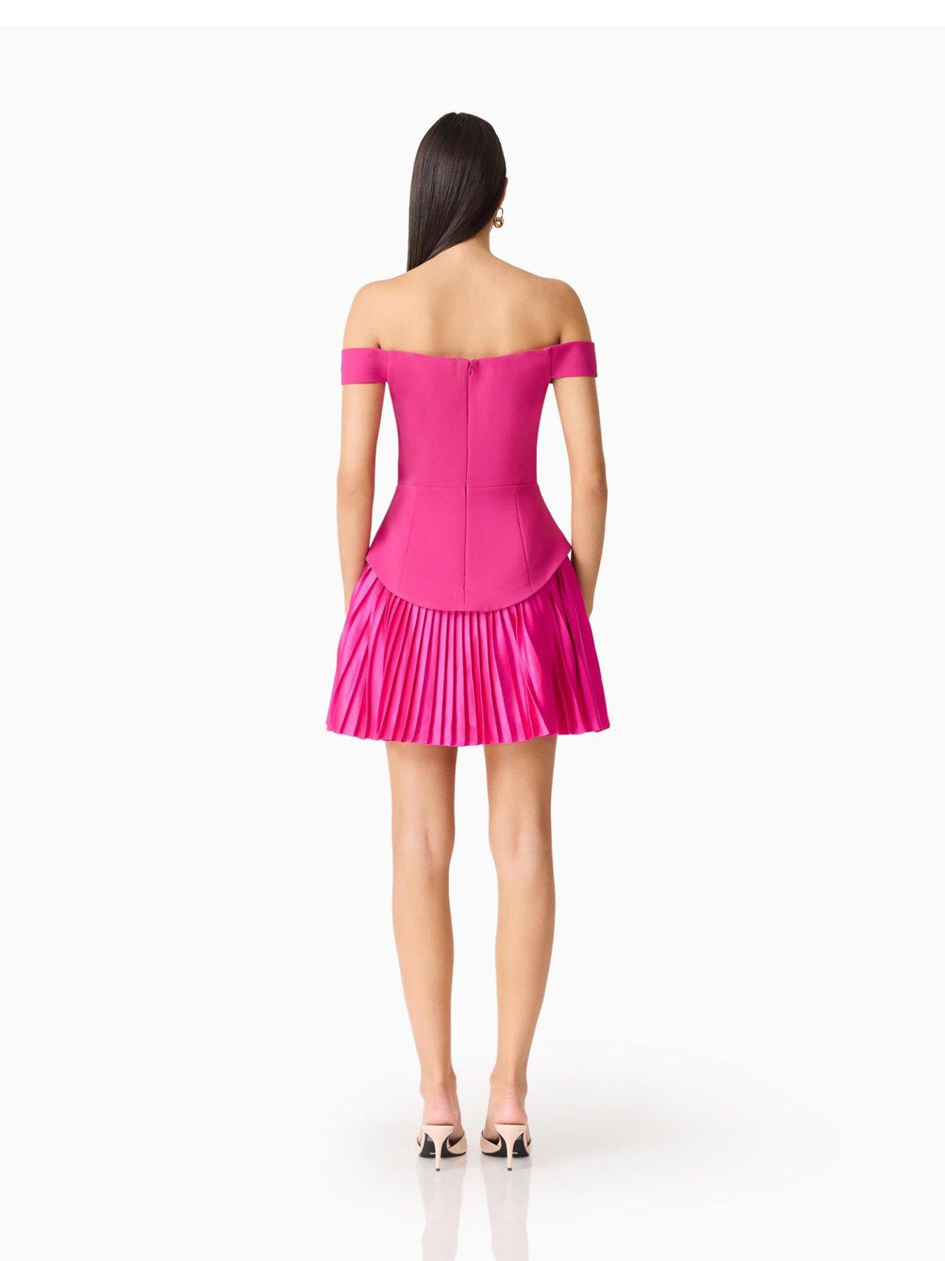  image of elliatt-elva-off-the-shoulder-mini-dress-pink