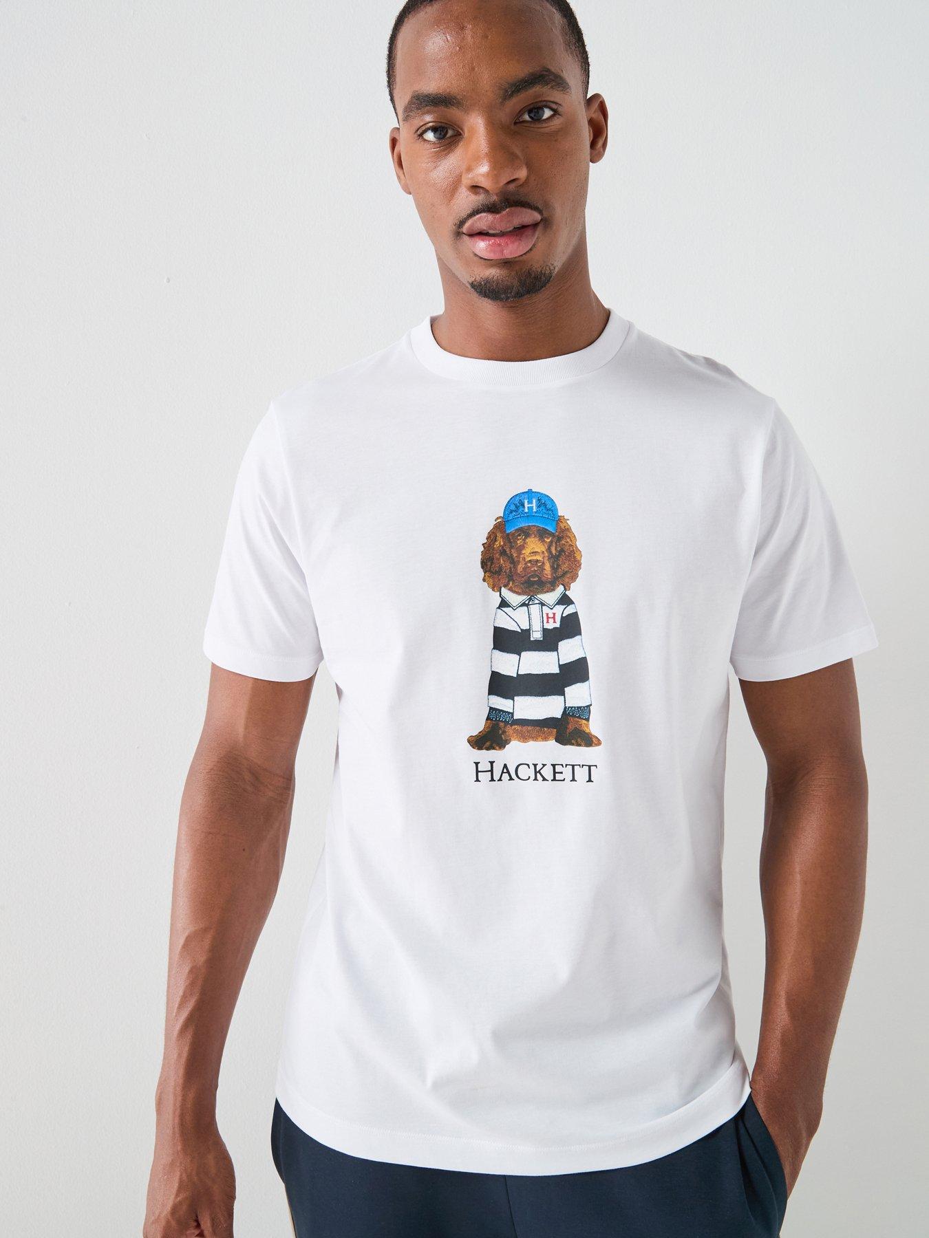 Image 1 of 6 of Hackett Heritage Harry Embroidered T-Shirt &ndash; White