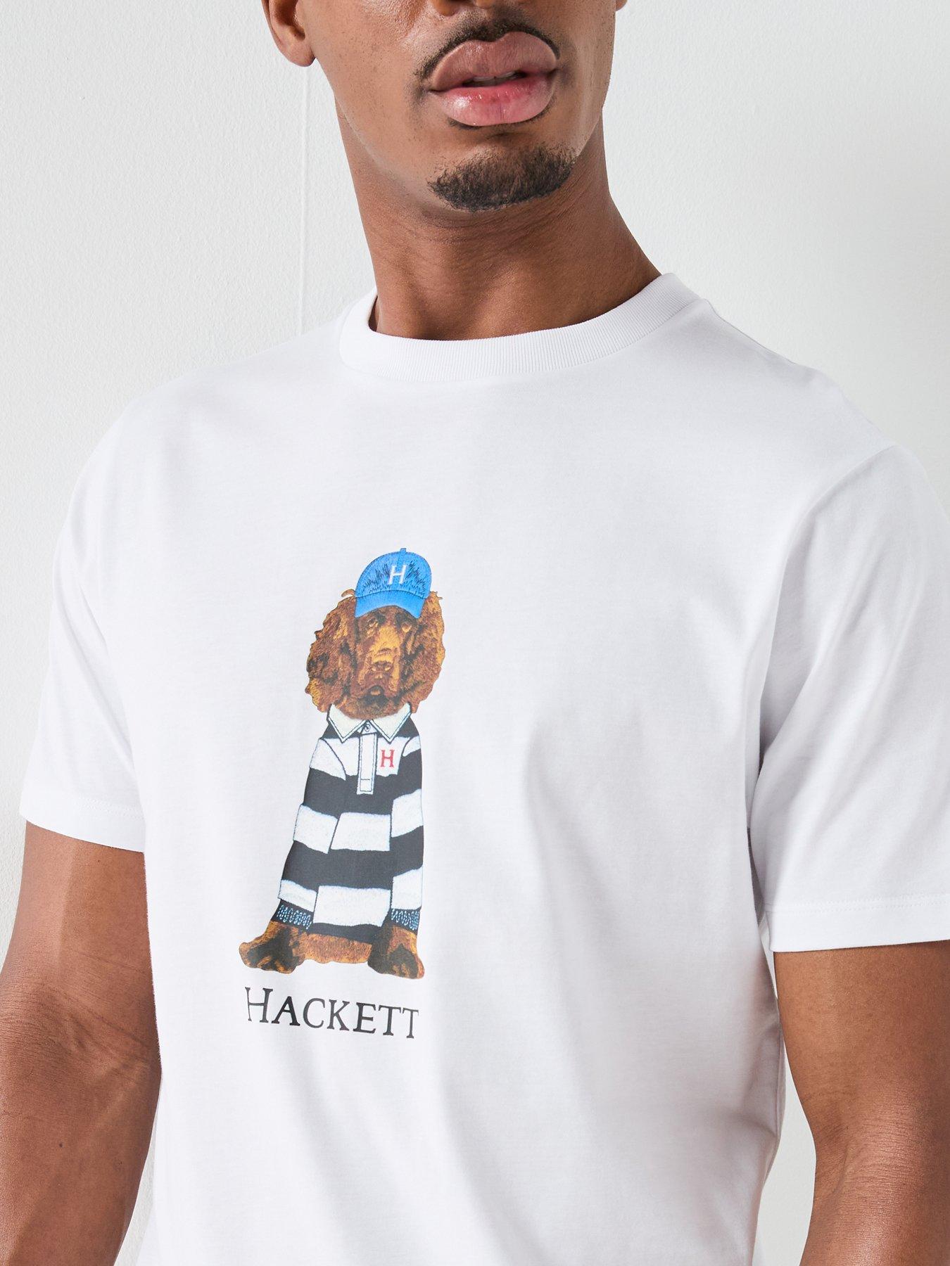 Image 4 of 6 of Hackett Heritage Harry Embroidered T-Shirt &ndash; White