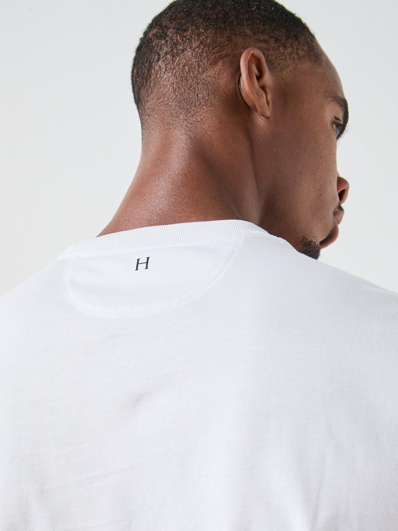  image of hackett-hackett-heritage-heritage-harry-embroidered-t-shirt-white