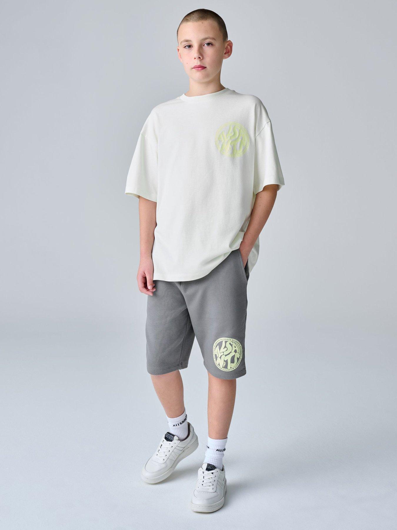 Image 1 of 7 of smALLSAINTS Older Boys Logo Back Print Short Set - Multi