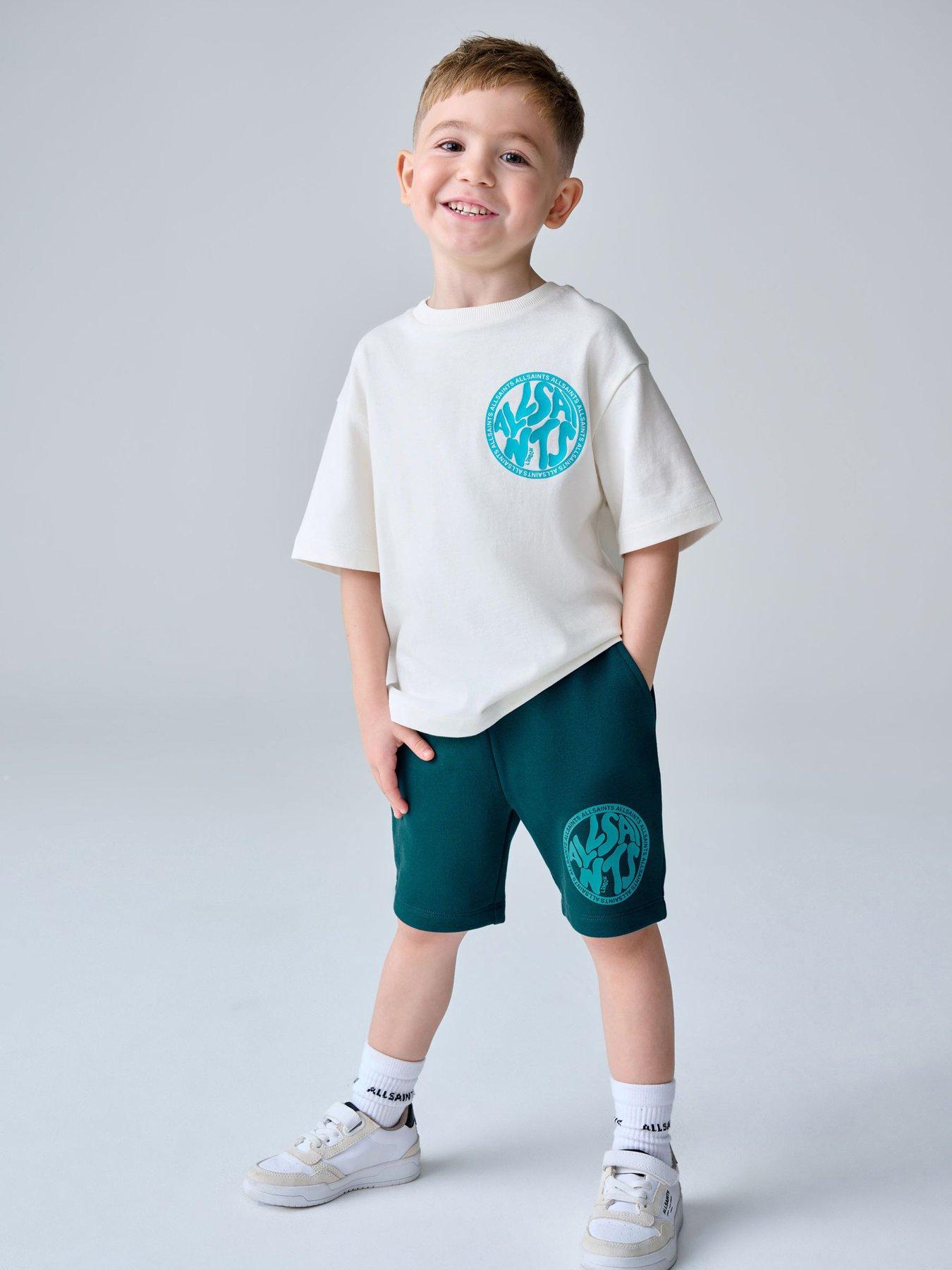 smALLSAINTS Logo T-Shirt And Sweat Shorts Set - Multi