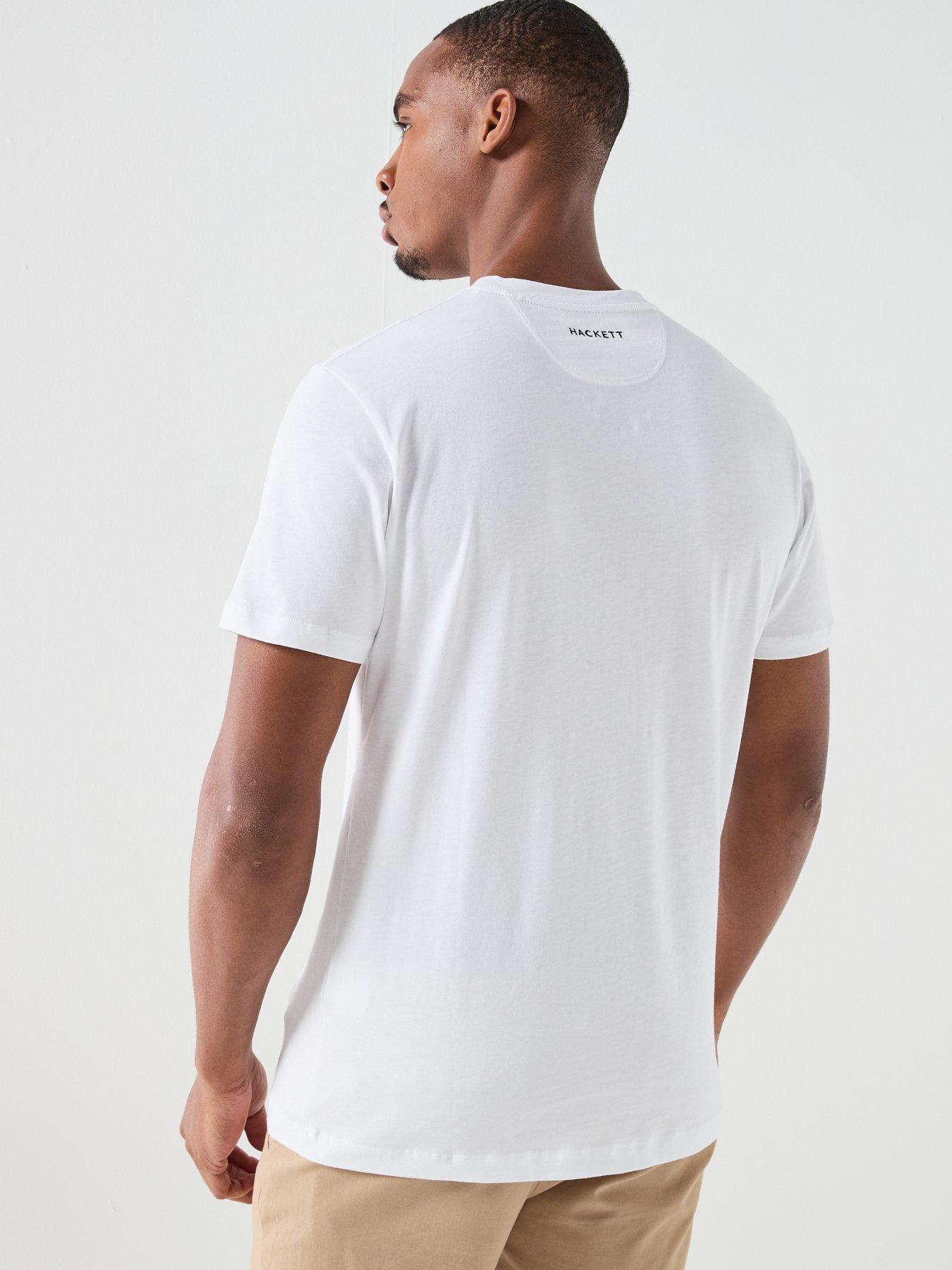 stillFront image of hackett-hackett-london-chest-logo-t-shirt-white