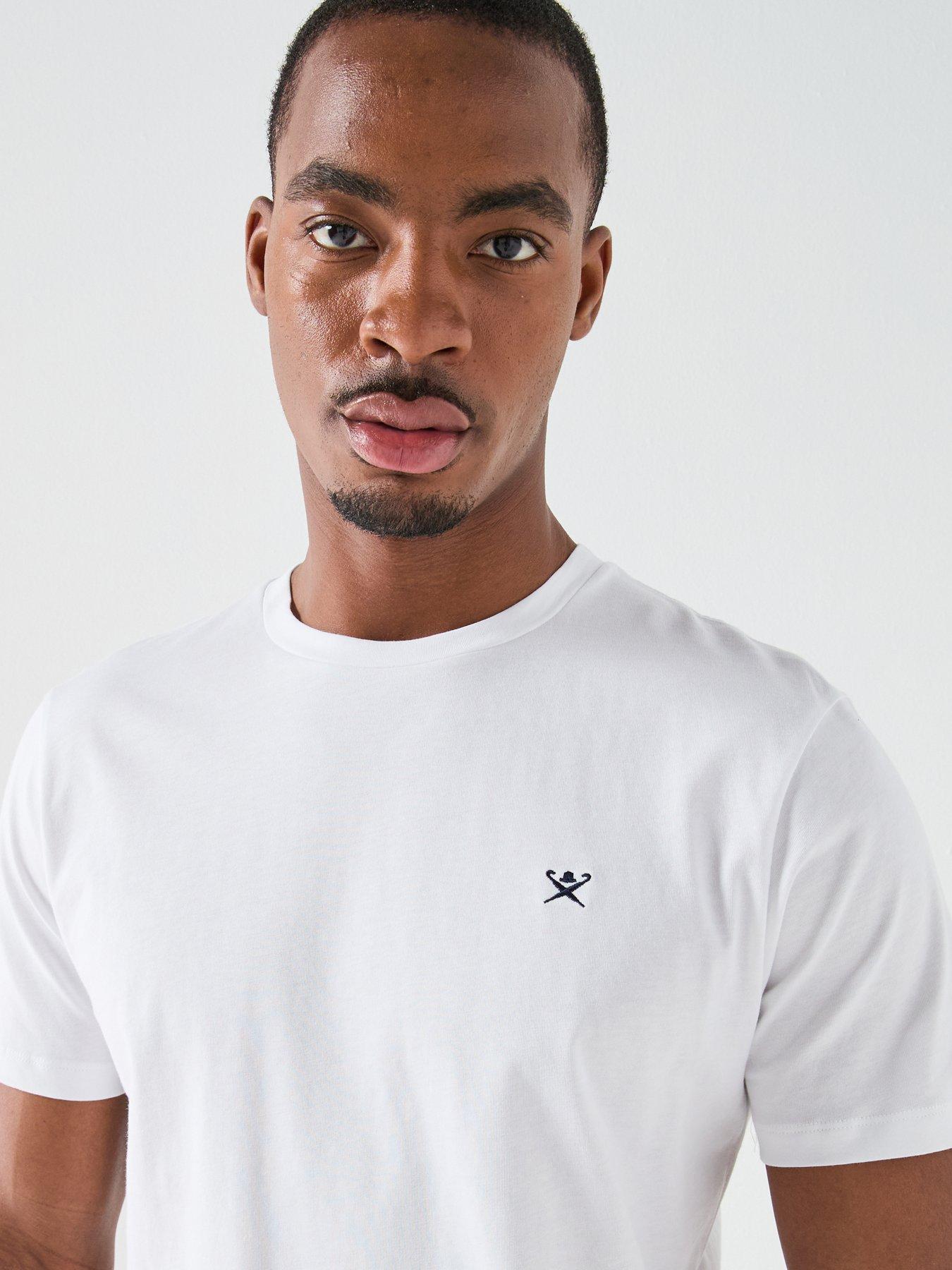  image of hackett-hackett-london-chest-logo-t-shirt-white