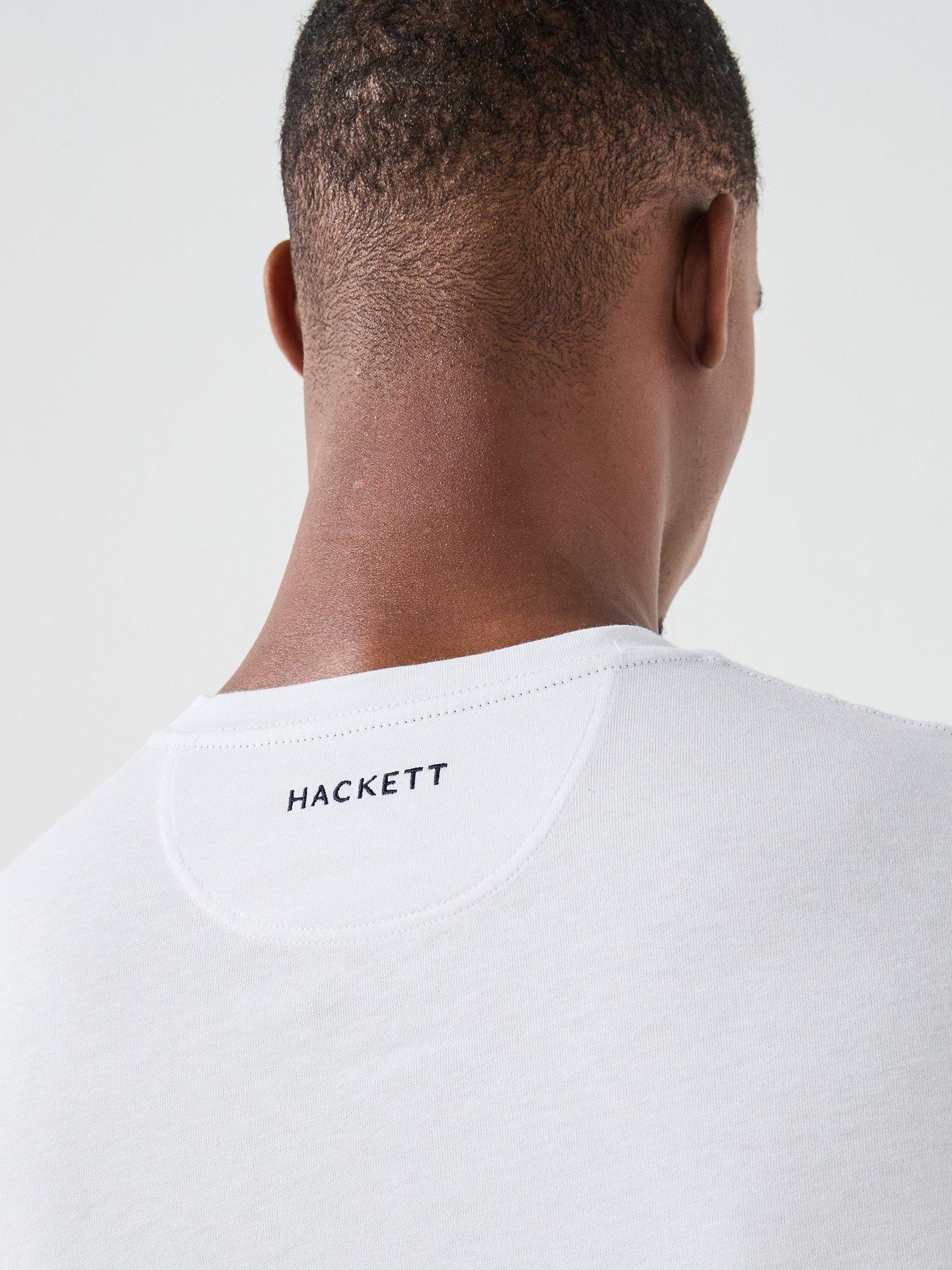  image of hackett-hackett-london-chest-logo-t-shirt-white