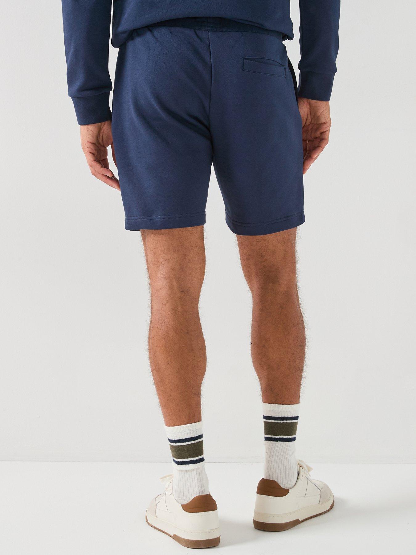  image of hackett-heritage-heritage-essential-badge-sweat-shorts-navy