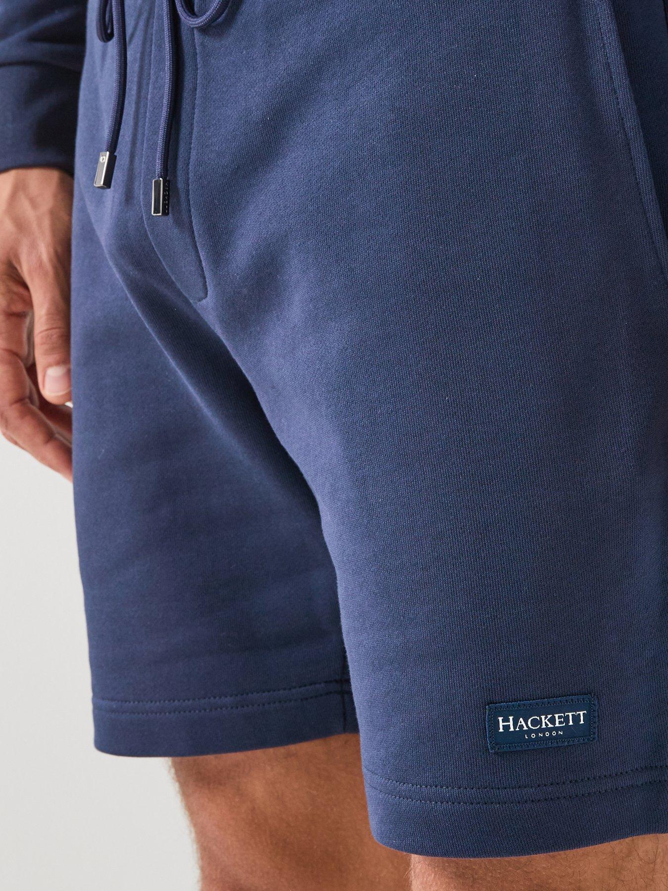  image of hackett-heritage-heritage-essential-badge-sweat-shorts-navy