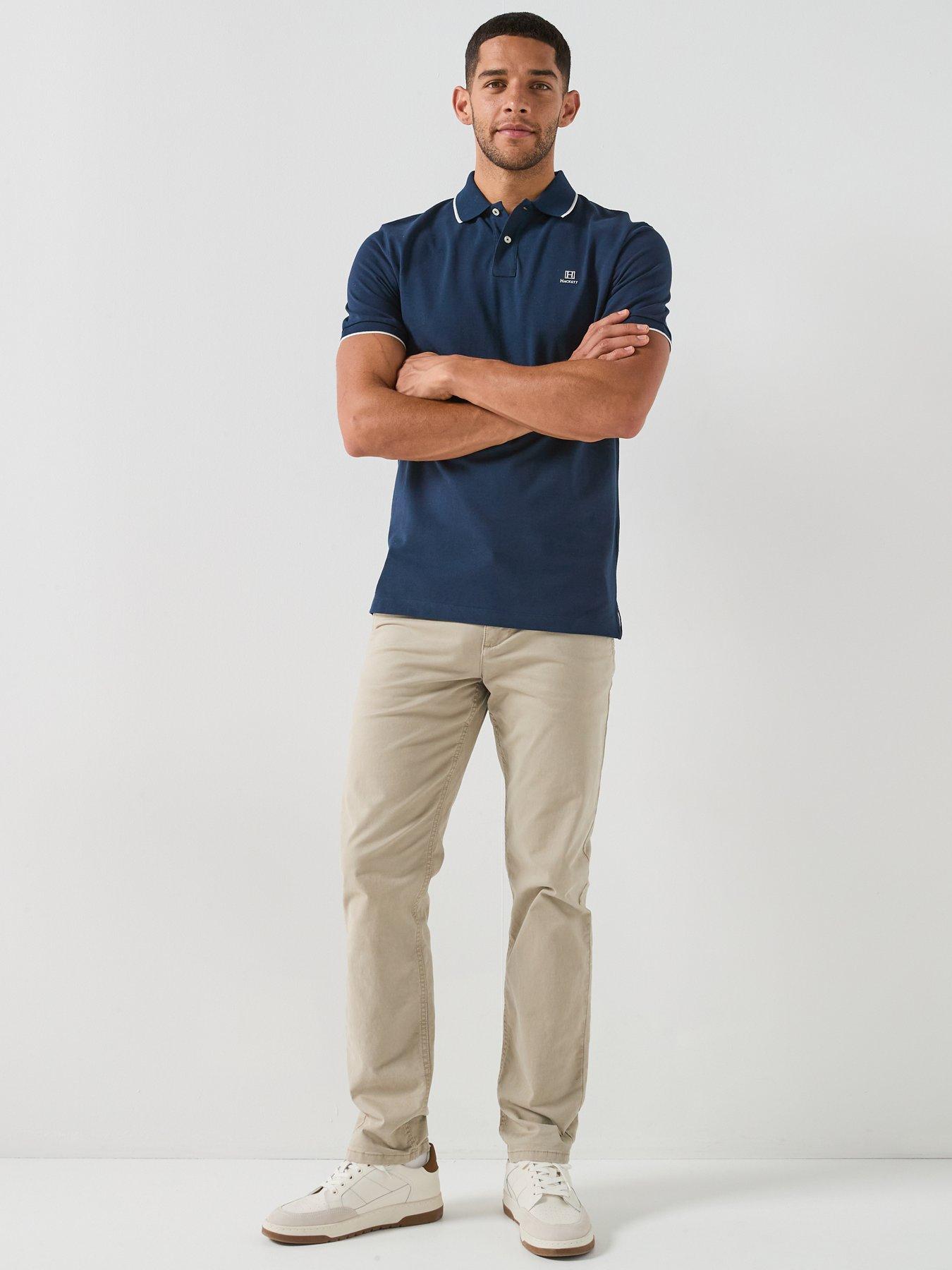 Image 3 of 4 of Hackett Heritage H Tipped Polo Shirt - Navy