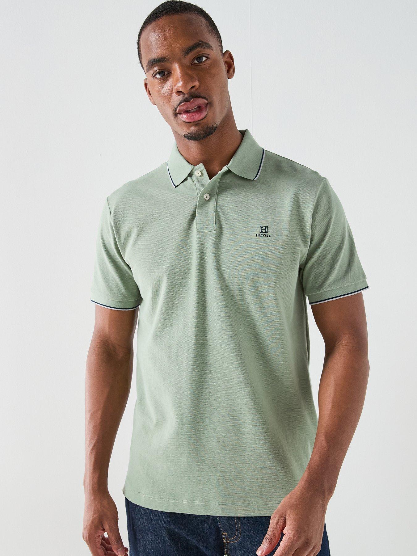 Hackett Heritage Heritage H Tipped Polo Shirt - Light Green