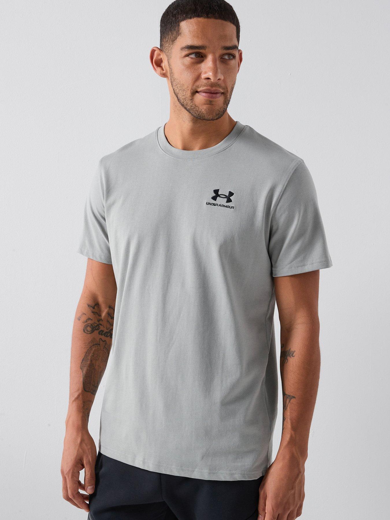 UNDER ARMOUR Mens Training Heavyweight Short Sleeve T-Shirt - Grey