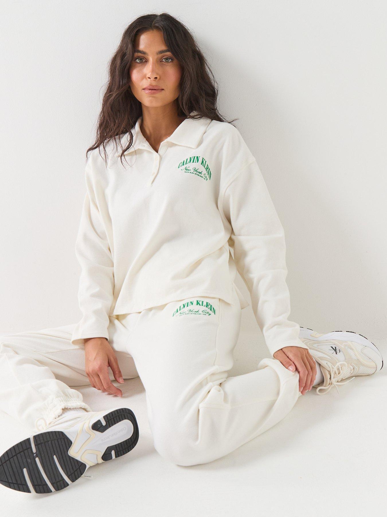  image of calvin-klein-gx-jersey-jogger-white