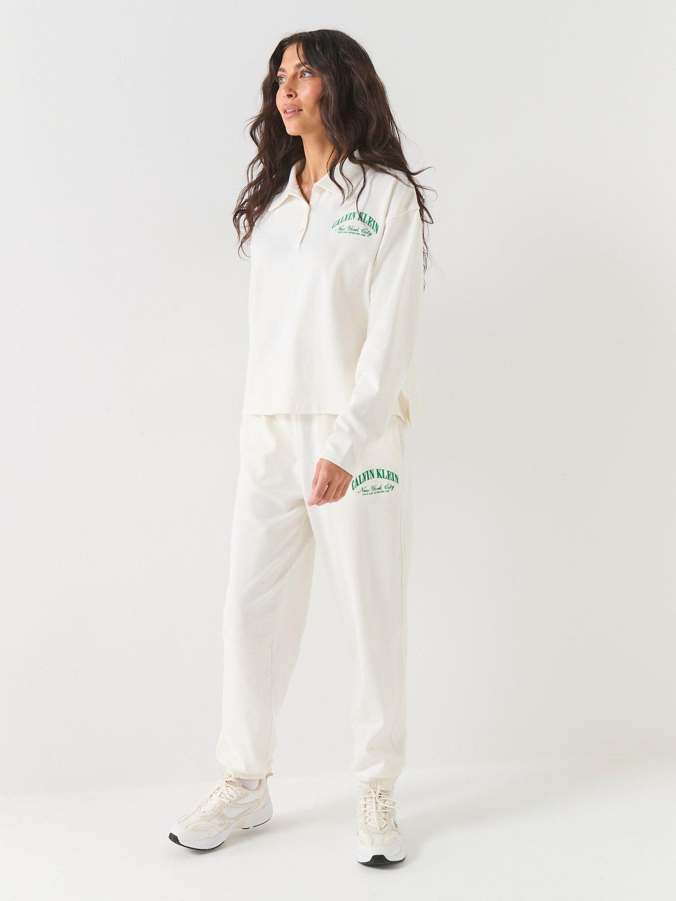  image of calvin-klein-gx-jersey-jogger-white