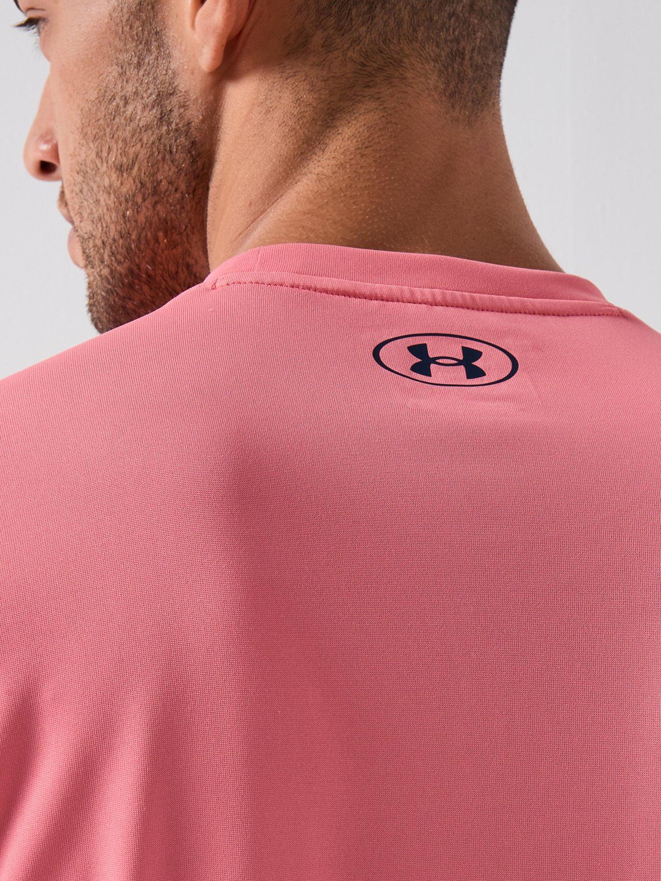 Image 5 of 6 of UNDER ARMOUR Mens Training Tech Short Sleeve Crew - Pink