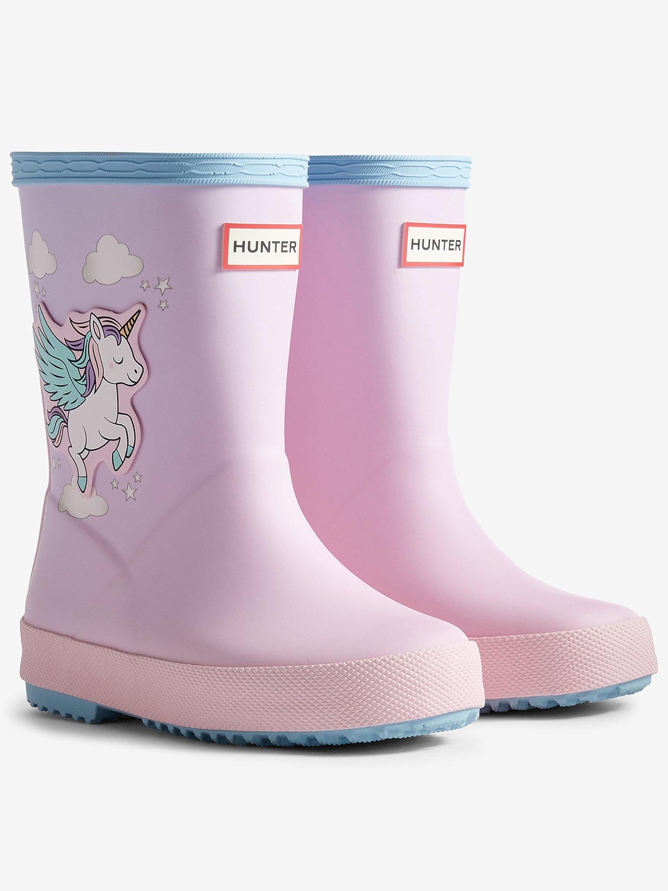 Hunter Kids First Unicorn Print Wellington Boot - Unicorn