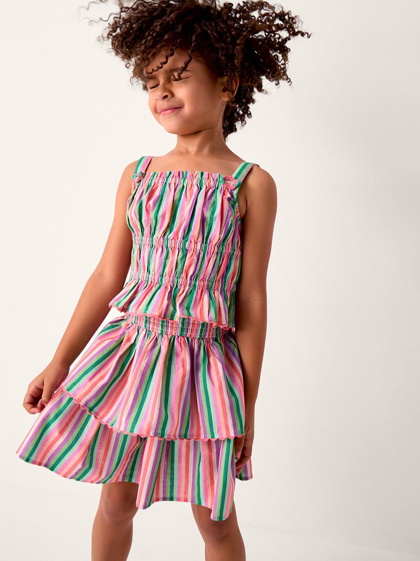  image of monsoon-girls-stripe-set-green
