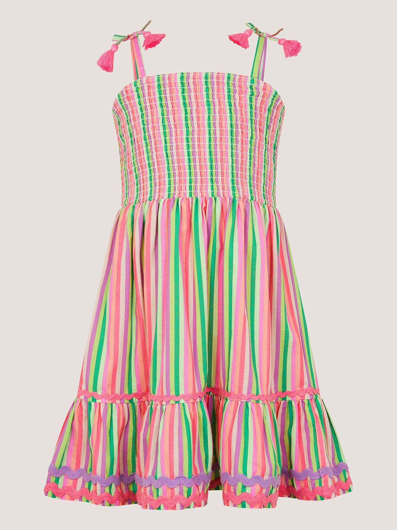  image of monsoon-girls-stripe-set-green