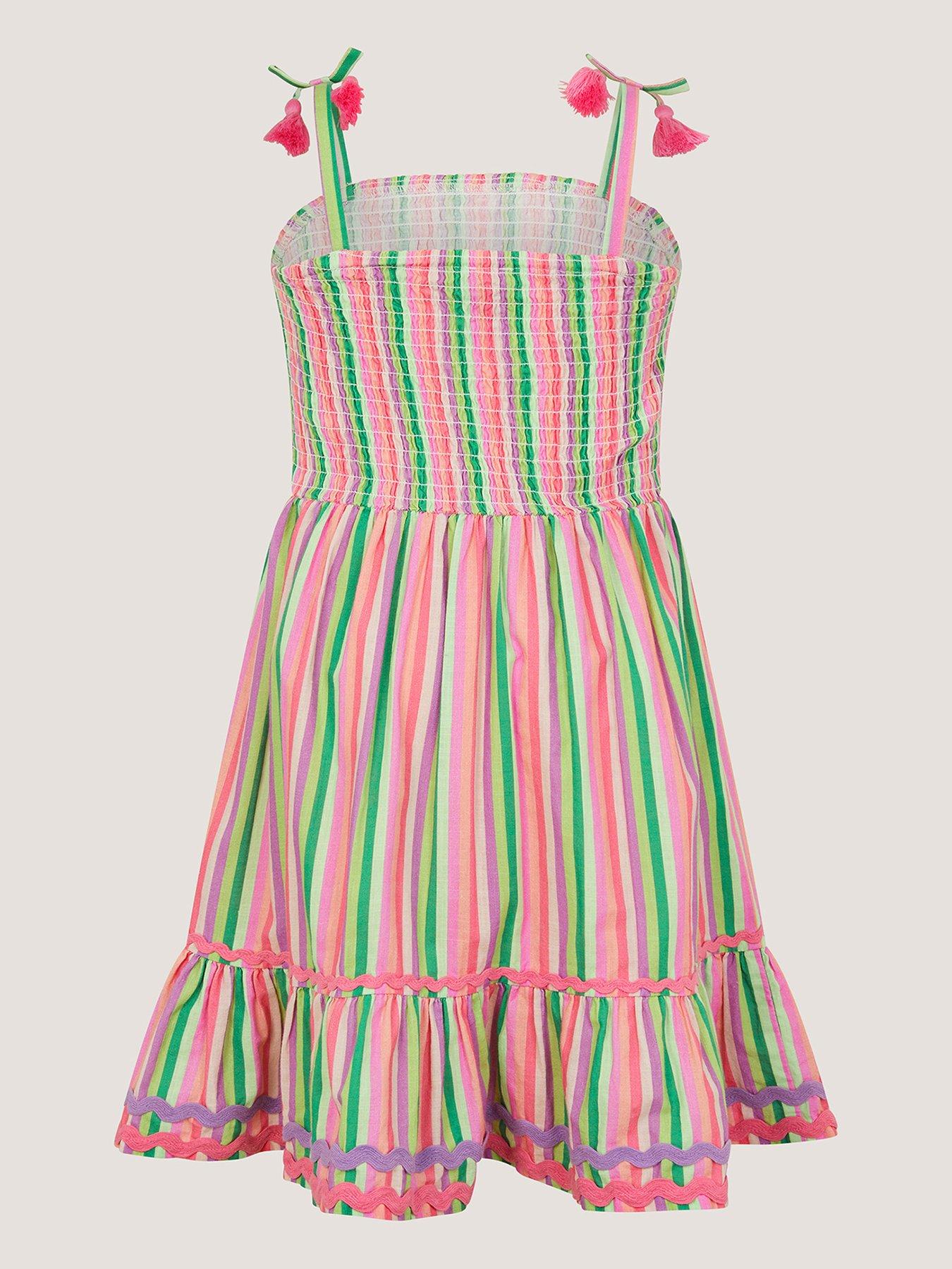  image of monsoon-girls-stripe-set-green