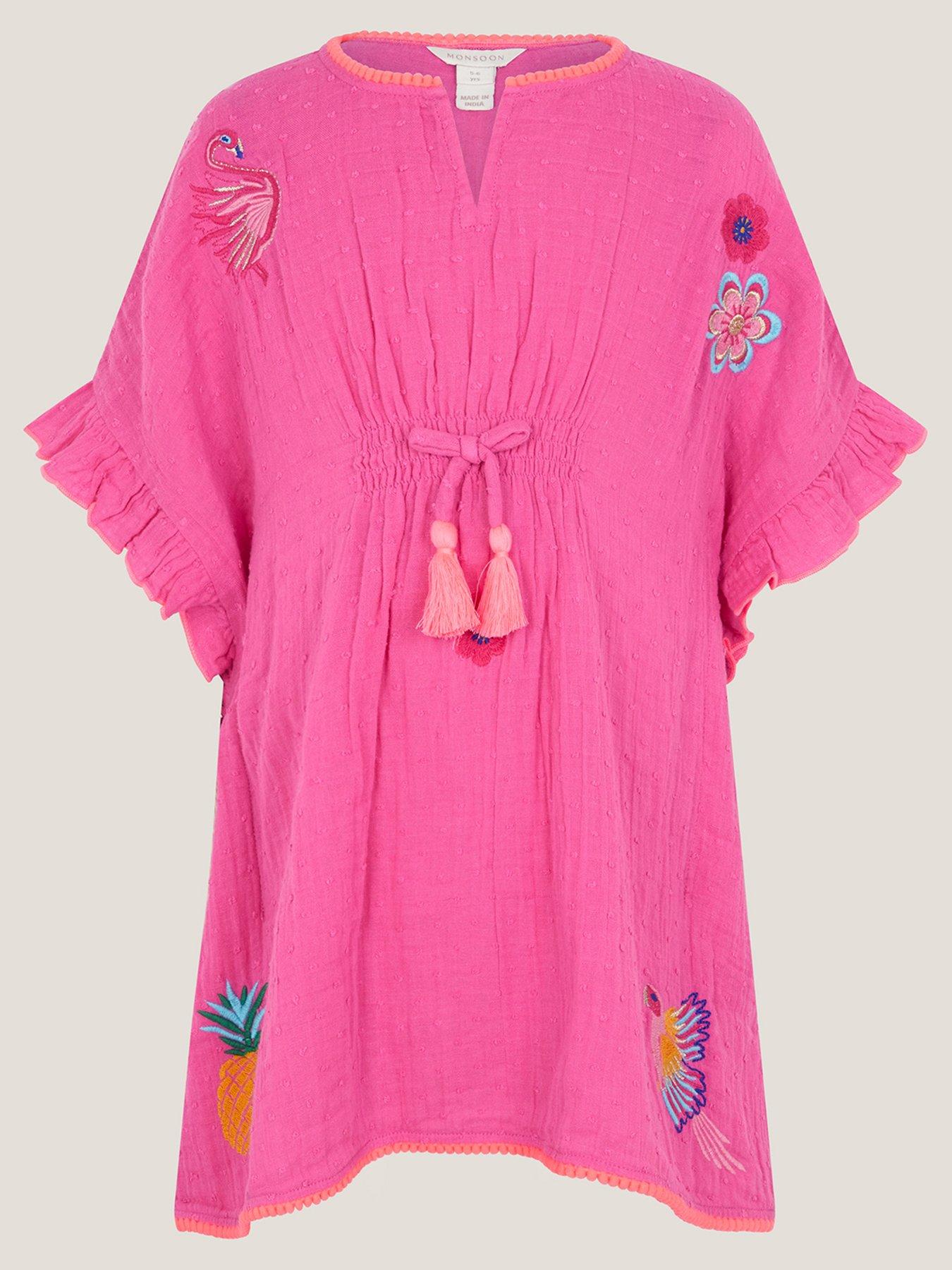  image of monsoon-girls-kaftan-pink