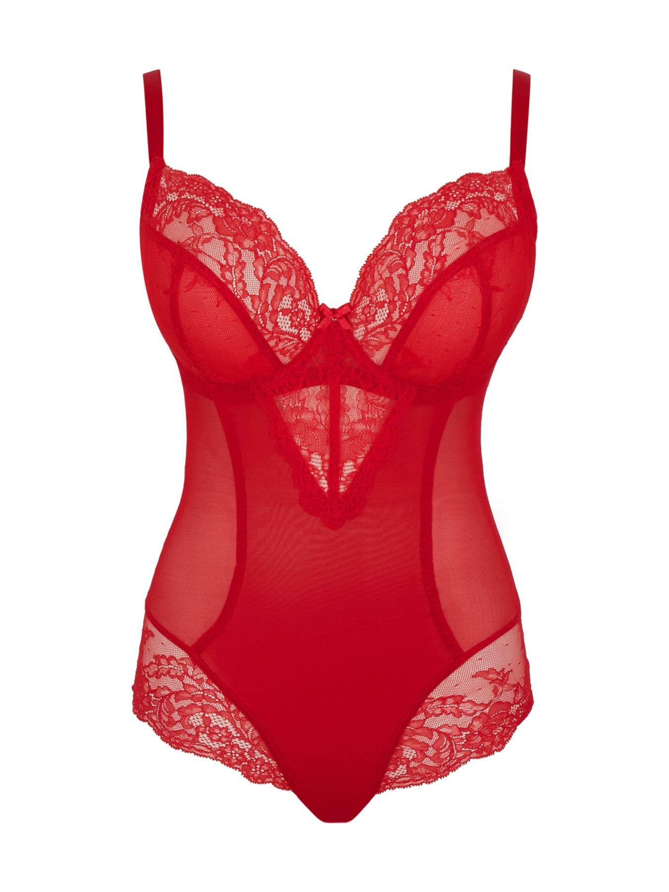  image of panache-ana-salsa-red-wired-body-salsa-red