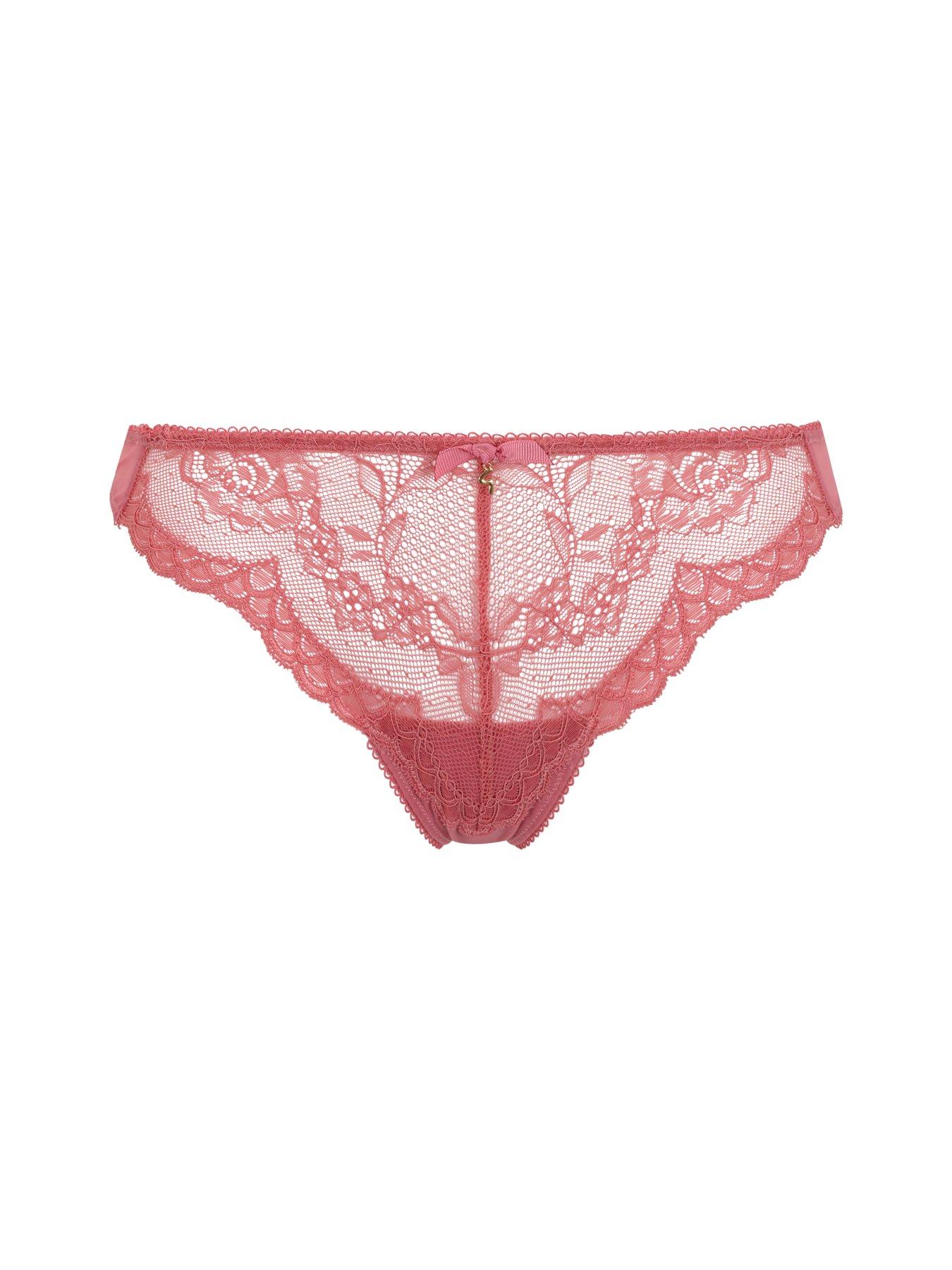  image of gossard-lace-thong-mauve-pink
