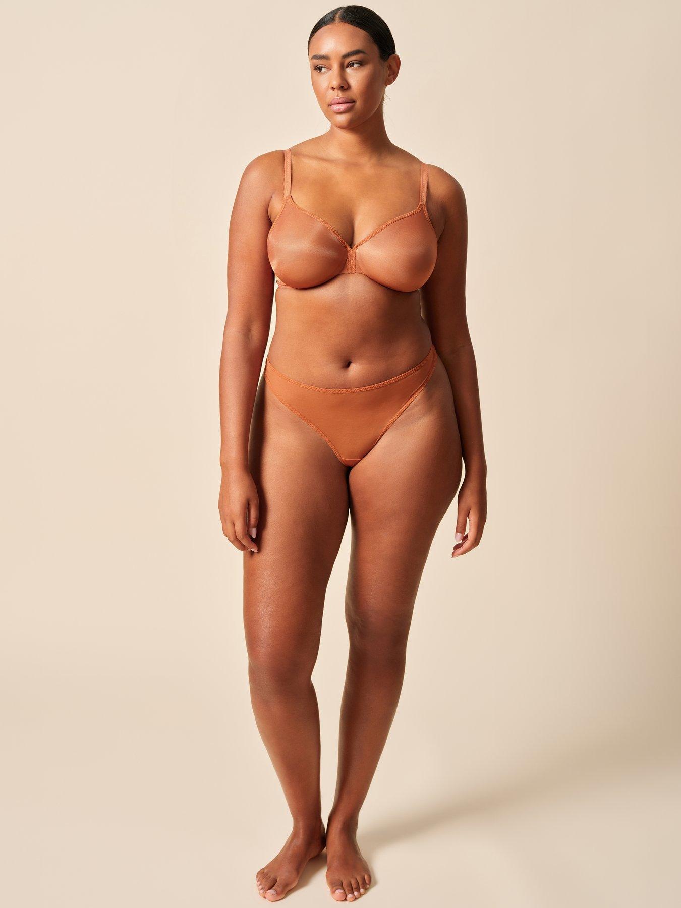 Image 1 of 5 of Gossard Glossies Sheer Thong - Sunkissed