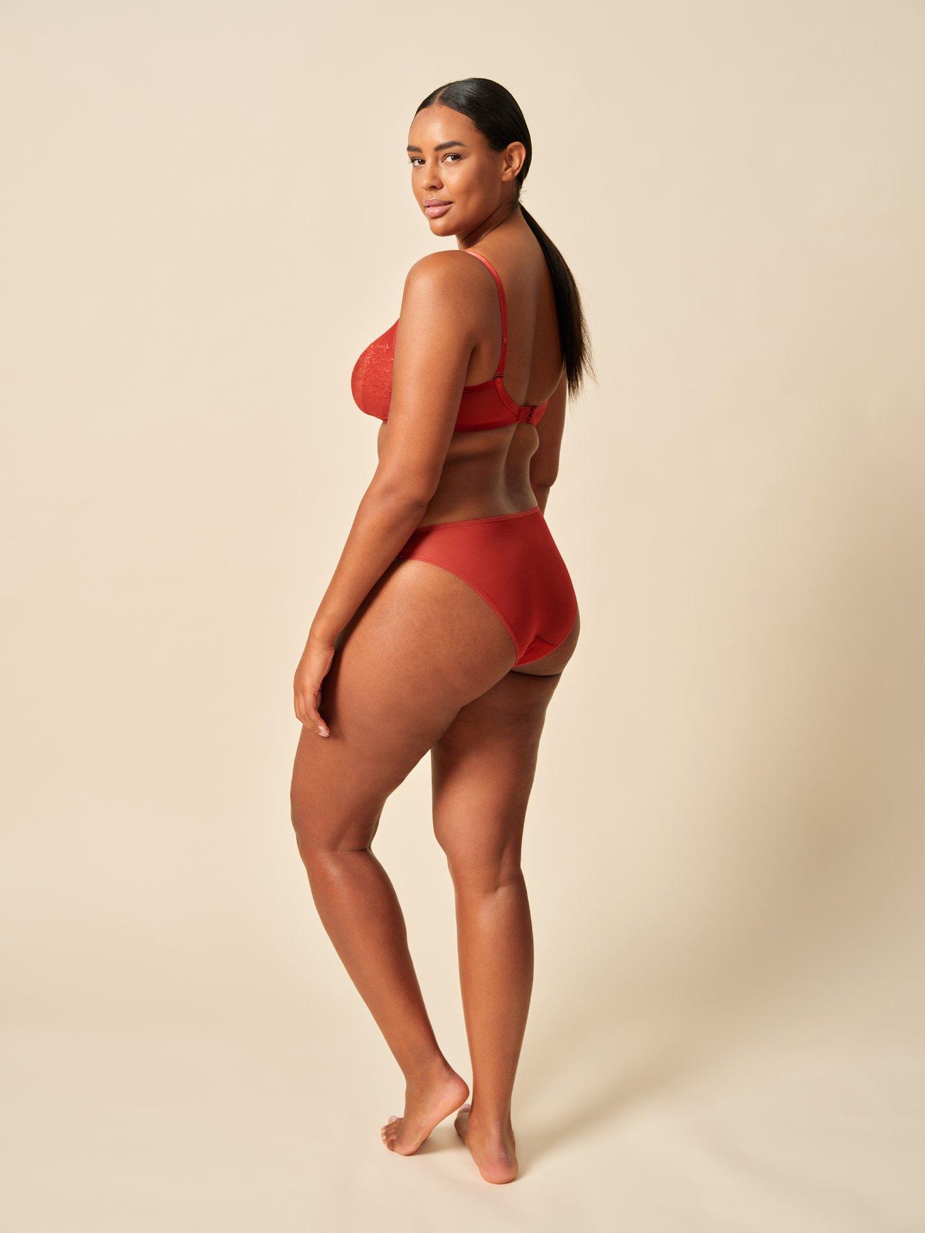 Image 2 of 6 of Gossard Glossies Lace Sheer Bra - Paprika