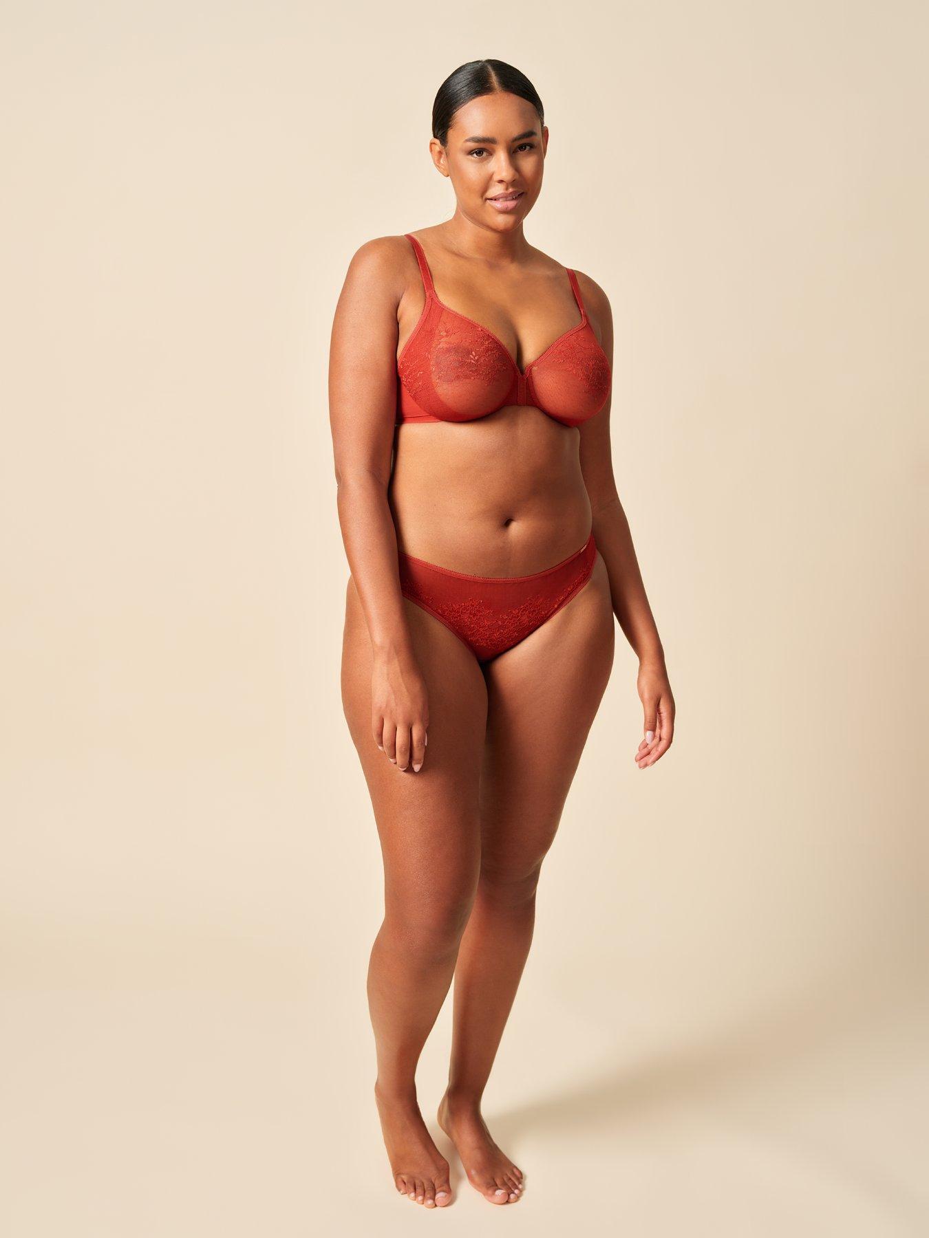 Image 3 of 6 of Gossard Glossies Lace Sheer Bra - Paprika
