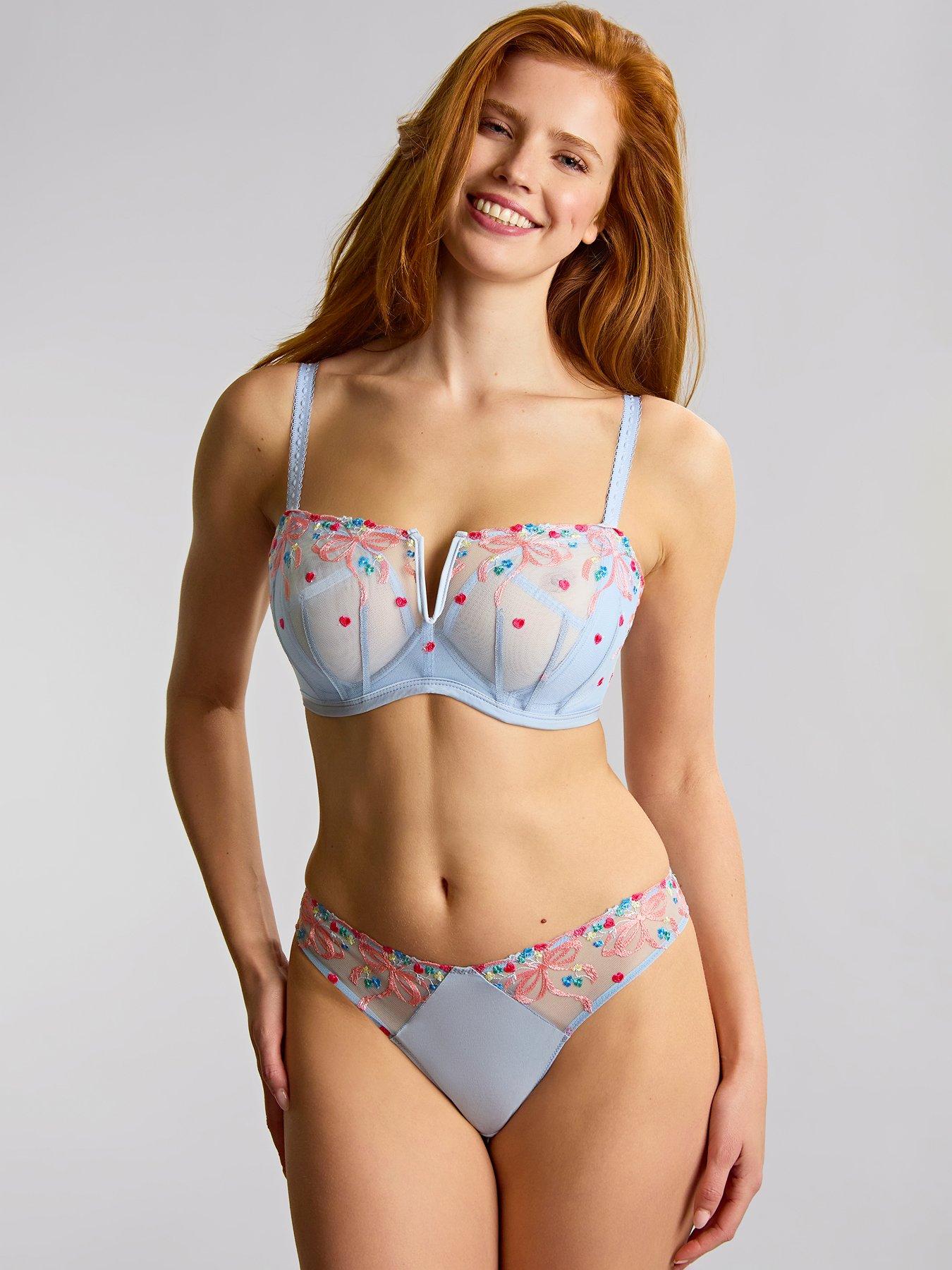 Image 1 of 6 of Panache Ottilie Dusky Blue Brazilian Brief - Dusky Blue