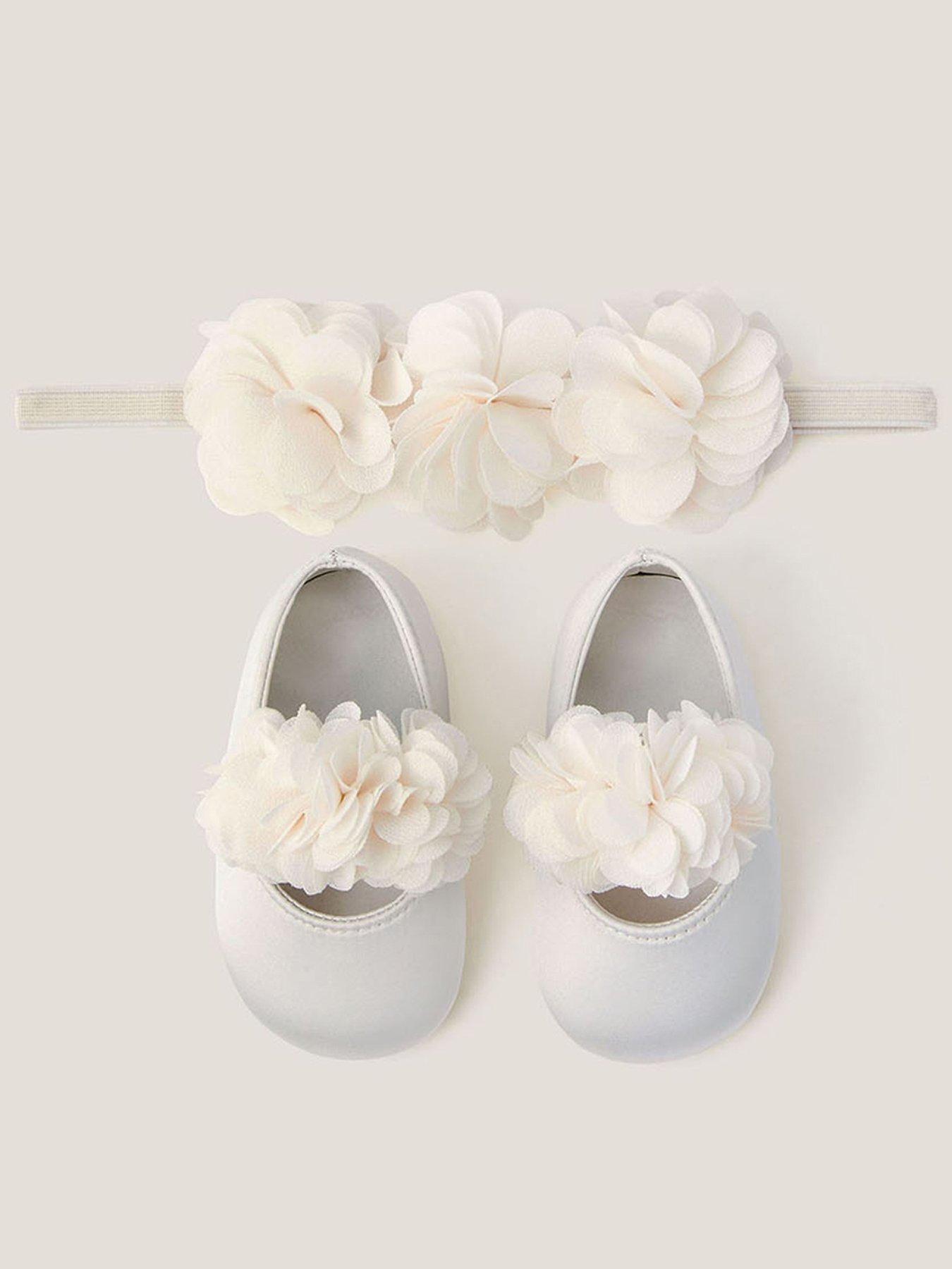 monsoon-baby-girls-pom-flower-bootie-and-bando-set-cream