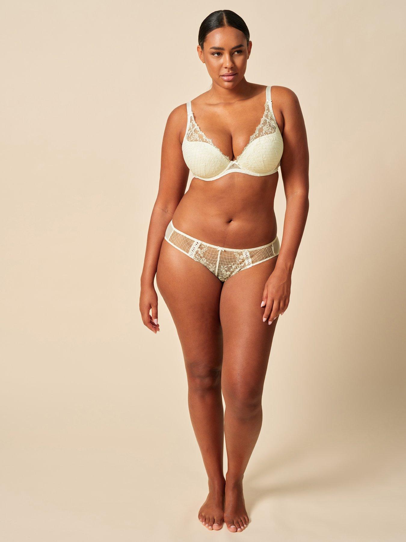 Image 1 of 6 of Gossard Lacage Lace Brief - Pale Ivory