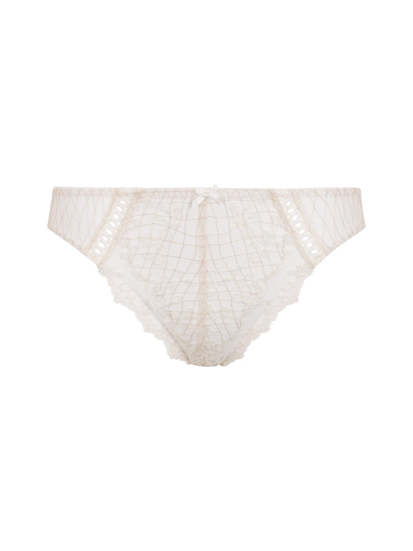 Image 6 of 6 of Gossard Lacage Lace Brief - Pale Ivory