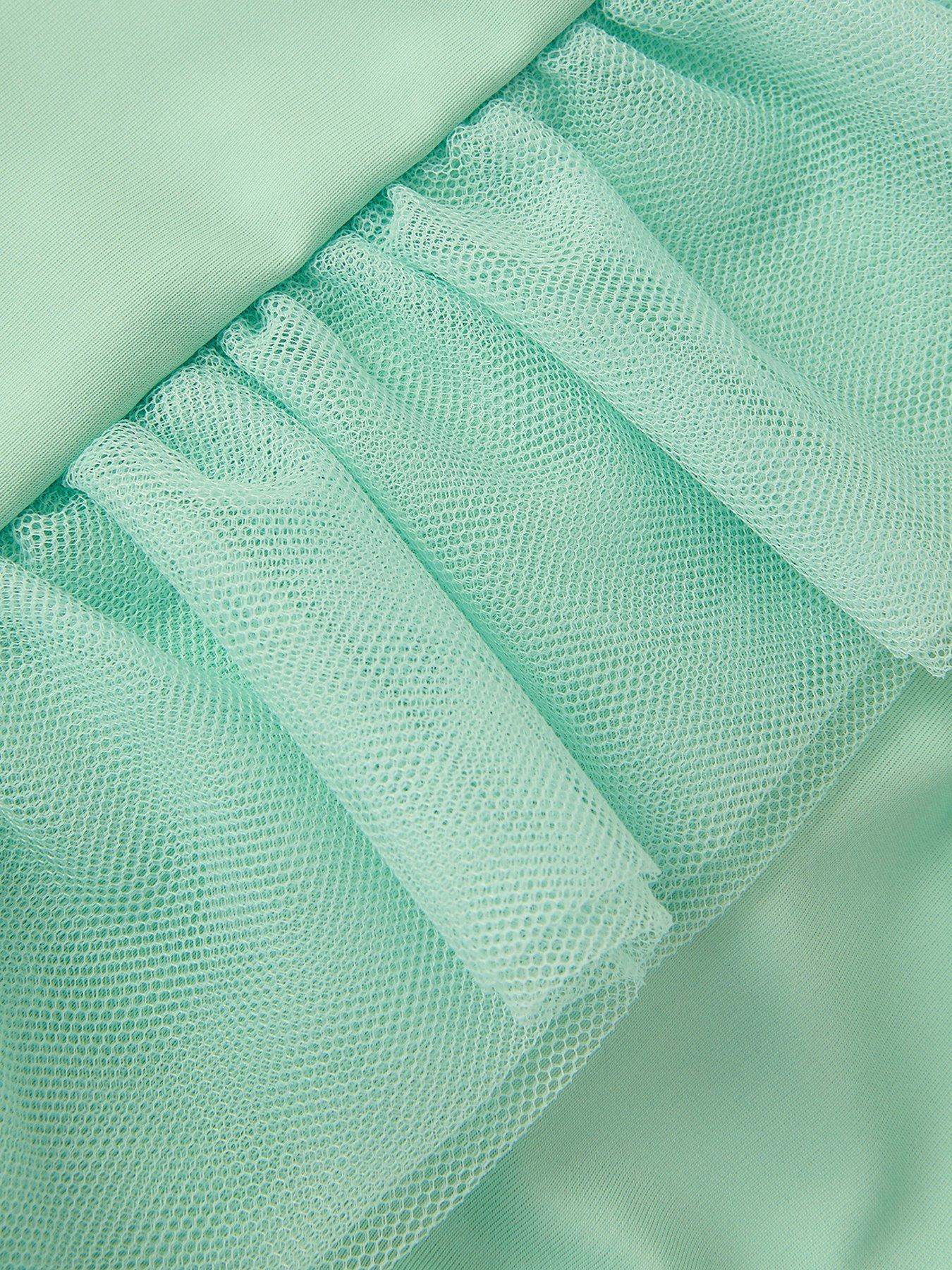 Image 3 of 3 of Monsoon Baby Girls Mesh Skirt Swimsuit - Green