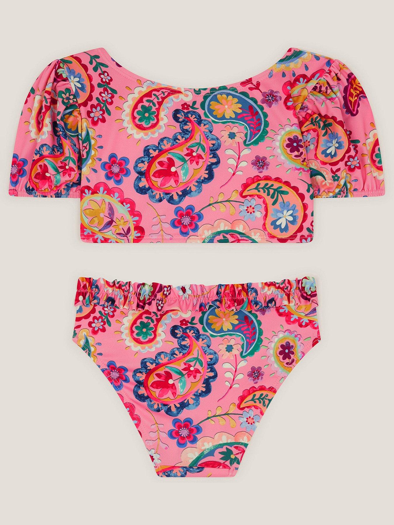  image of monsoon-girls-paisley-puff-bikini-pink