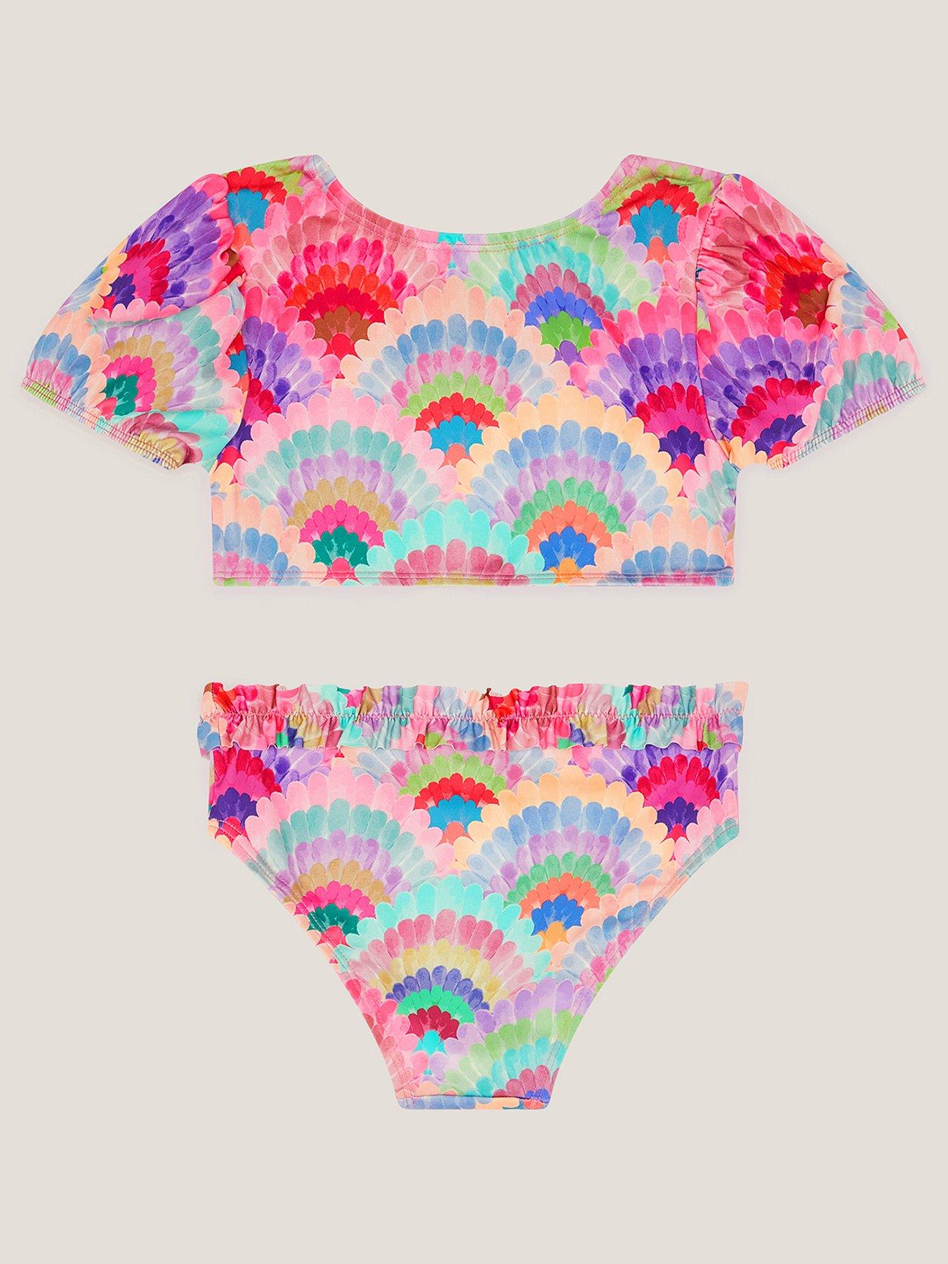  image of monsoon-girls-shells-puff-sleeve-bikini-multi