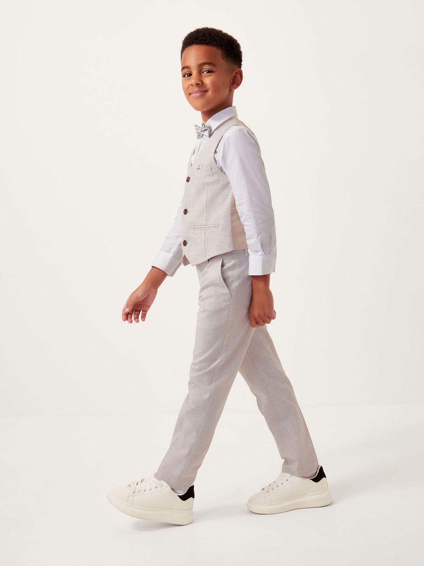 Image 1 of 4 of Monsoon Boys George Stone 4 Piece Suit - Beige