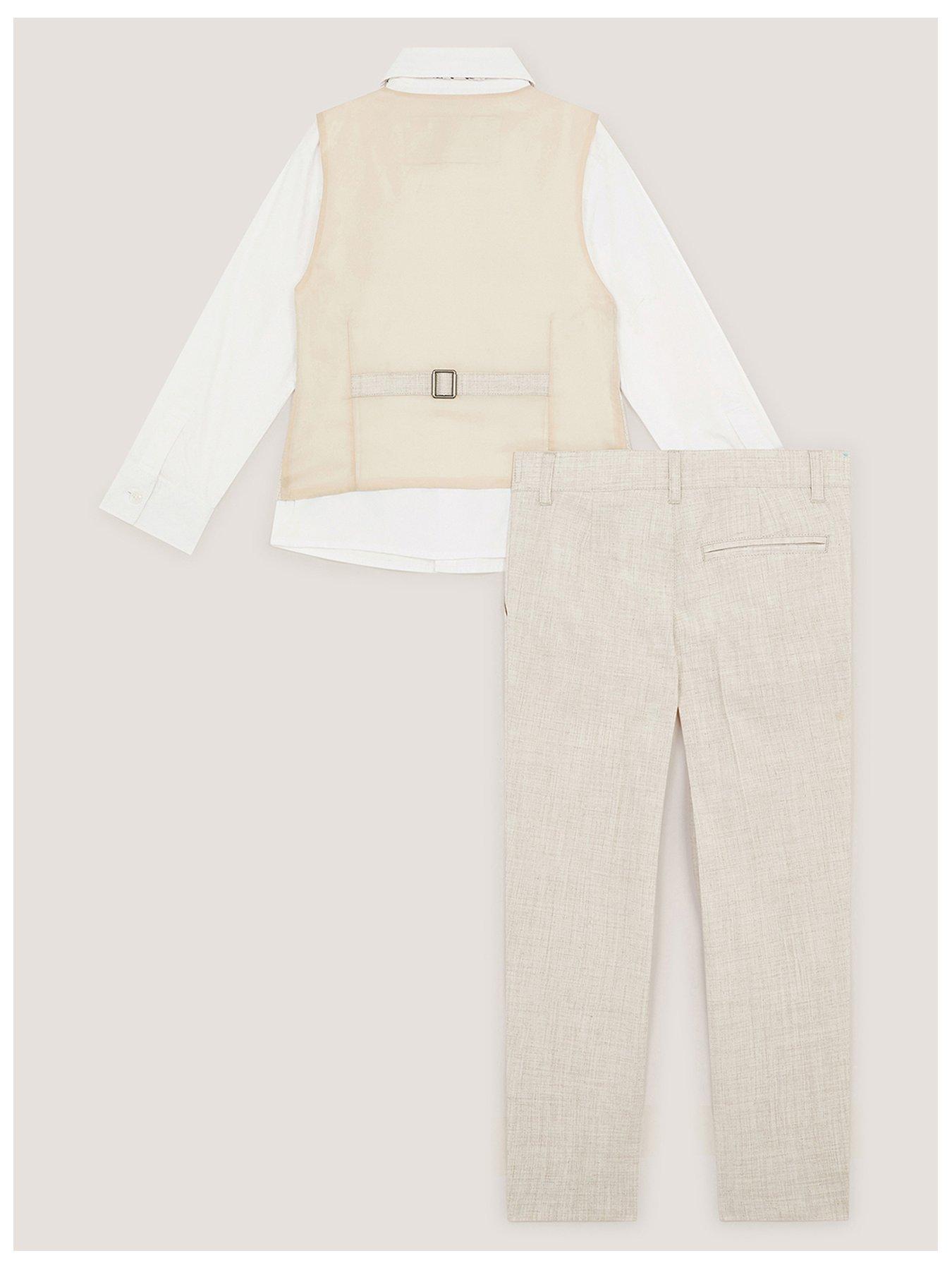 Image 3 of 4 of Monsoon Boys George Stone 4 Piece Suit - Beige