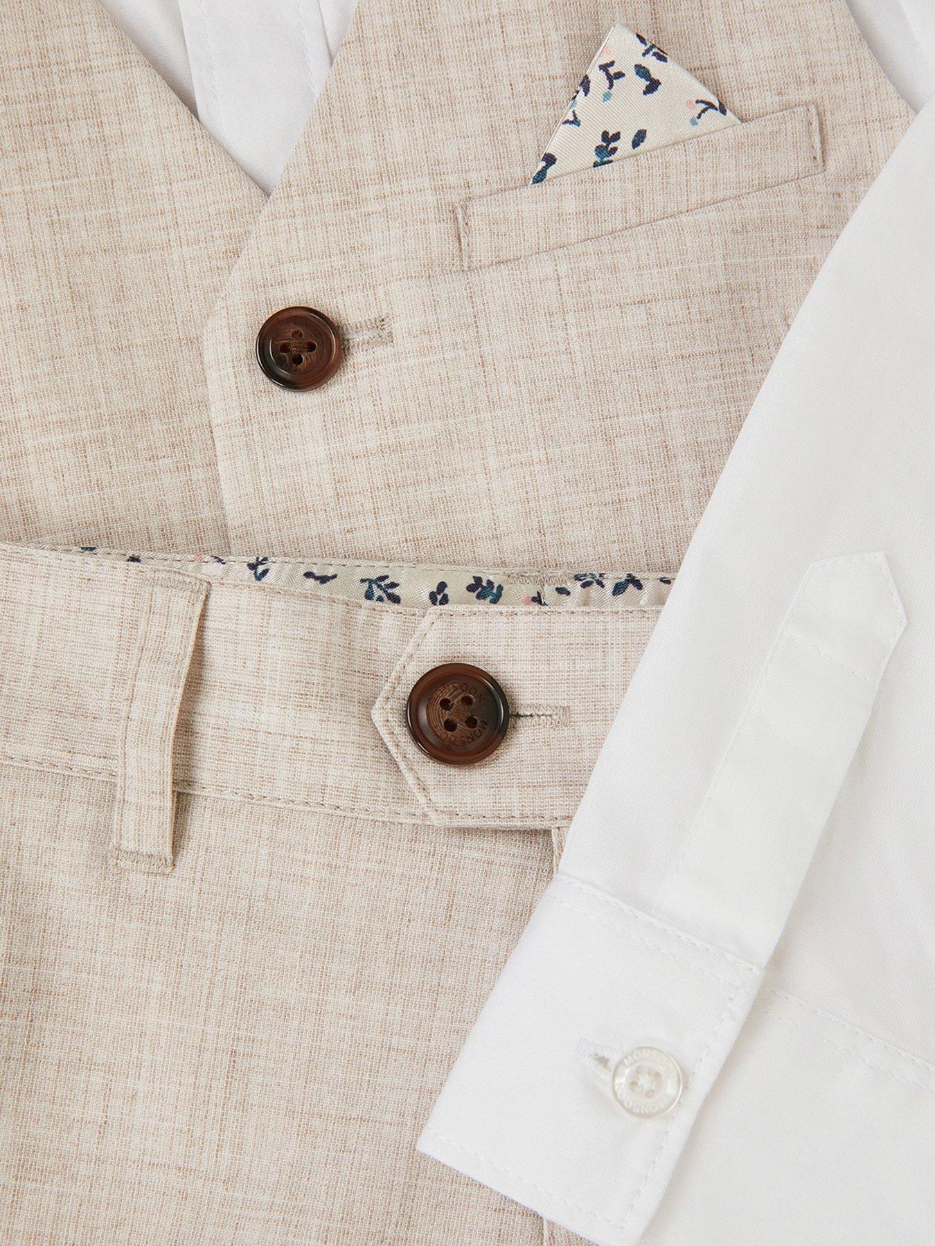 Image 4 of 4 of Monsoon Boys George Stone 4 Piece Suit - Beige