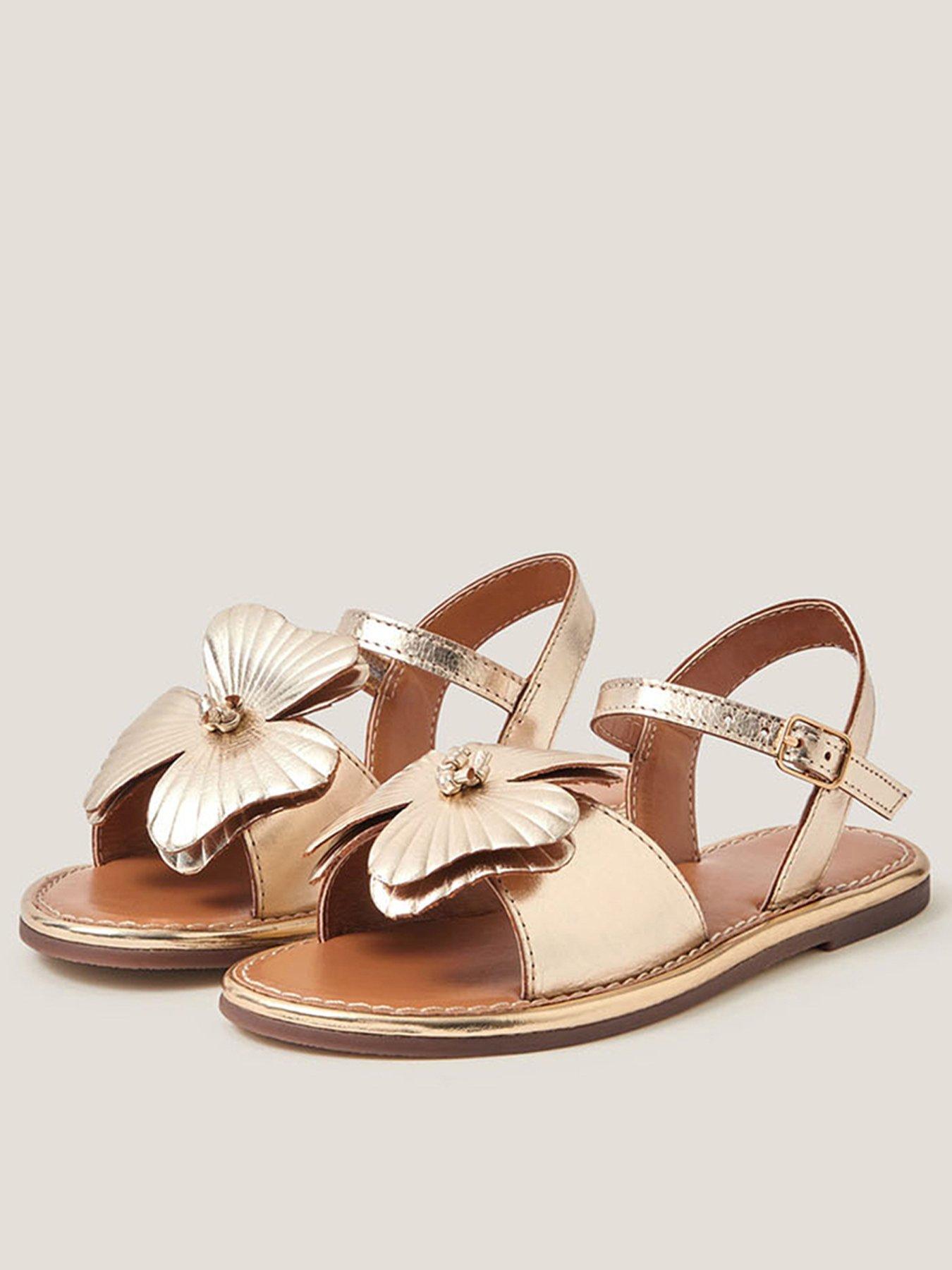 monsoon-girls-leather-flower-sandals-gold
