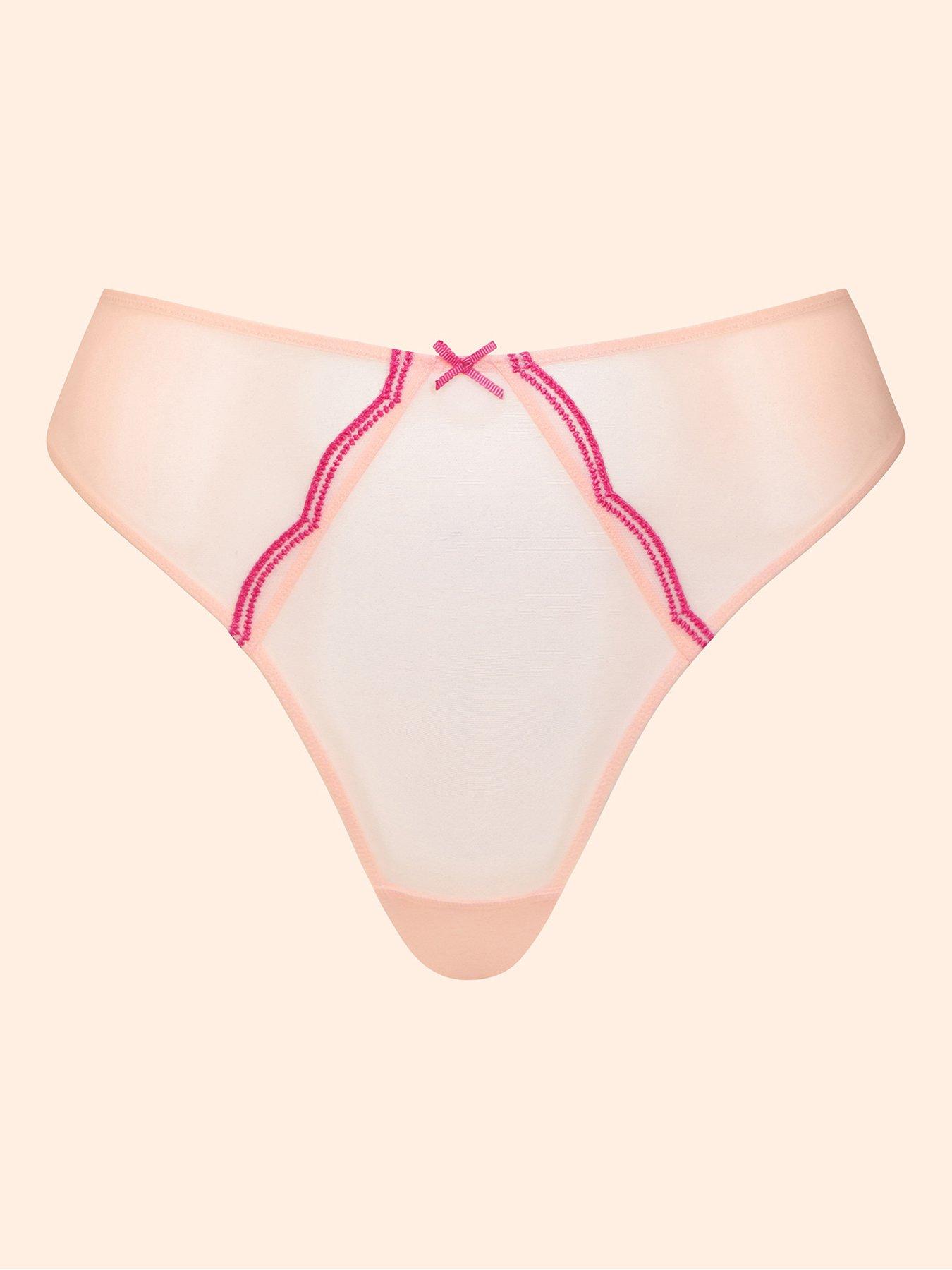 Image 5 of 5 of Curvy Kate Lightstyle Scallop Brazilian Brief - Blush Pink